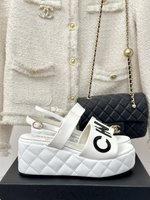 Chanel Shoes Sandals Lambskin Rubber Sheepskin Silk Summer Collection