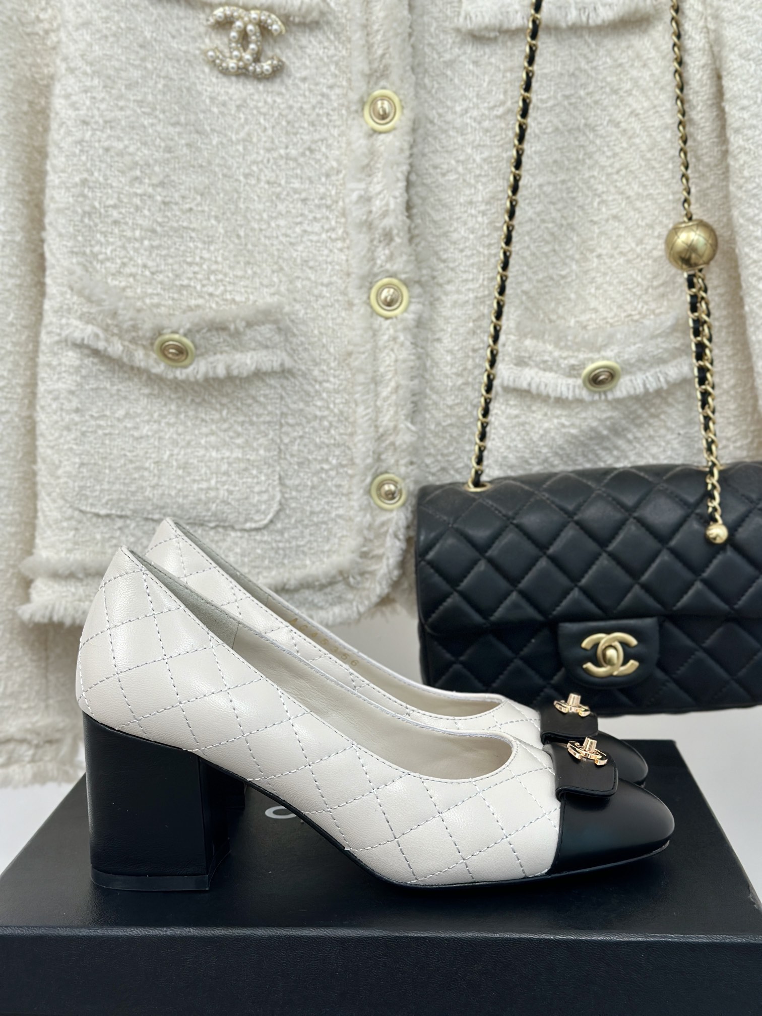 Chanel High
 Single Layer Shoes Cowhide Lambskin Sheepskin Silk