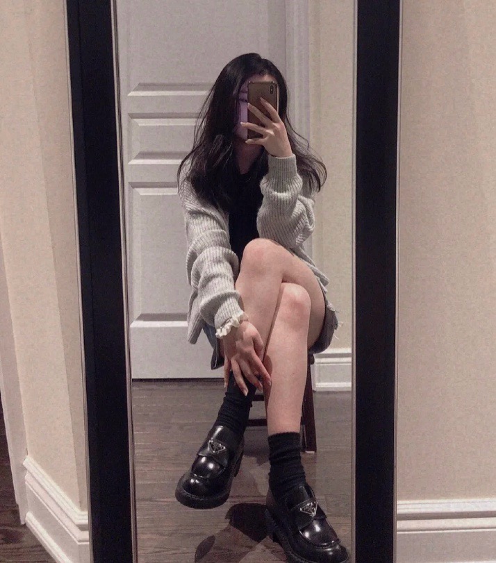 NO:165435,Footwear demonstration pictures, loafers, loafers19860909上脚示范图,乐福鞋,loafers,Women's Shoes