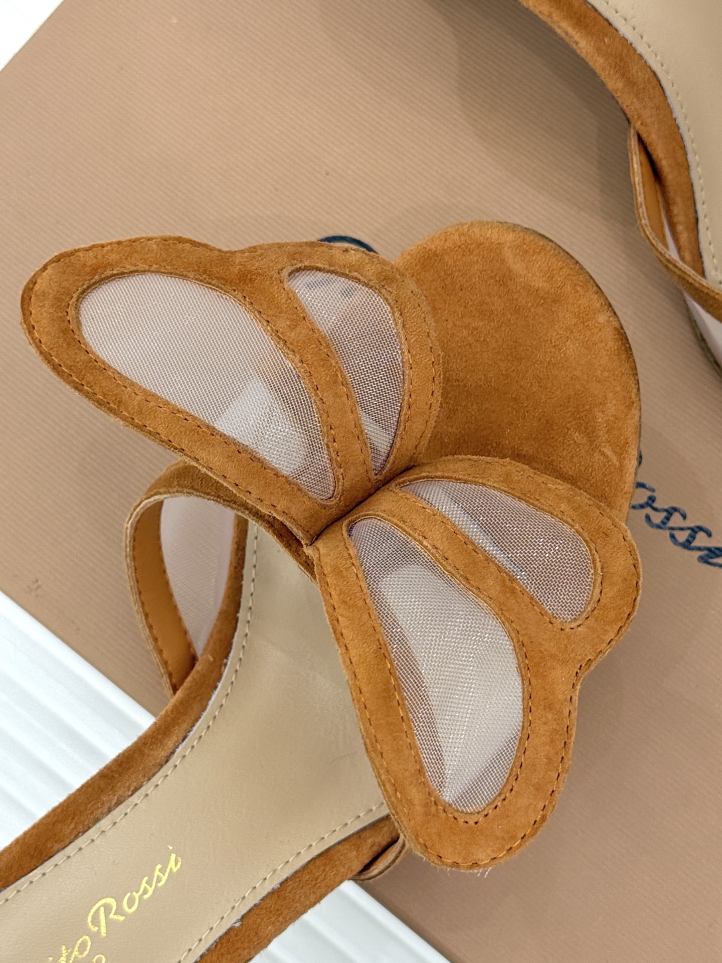 
GianvitoRossi/吉安维托罗西经典
绝美蕾丝蝴蝶🦋高跟拖鞋
本季蕾丝搭配高跟也太美了吧
若隐