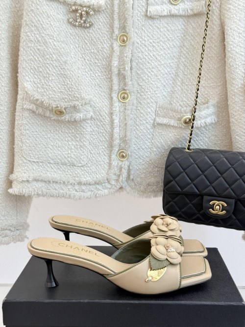 Chanel Camellia Heeled Sandals - Elegant Spring/Summer Women's Shoes 1 Chanel Camellia Heeled Sandals - Elegant Spring/Summer Women's Shoes