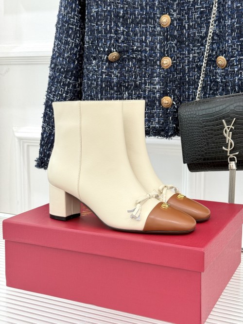 Valentino V-Logo Buckle Heeled Ankle Boots, Lambskin Leather, Women Shoes 1 Valentino V-Logo Buckle Heeled Ankle Boots, Lambskin Leather, Women Shoes