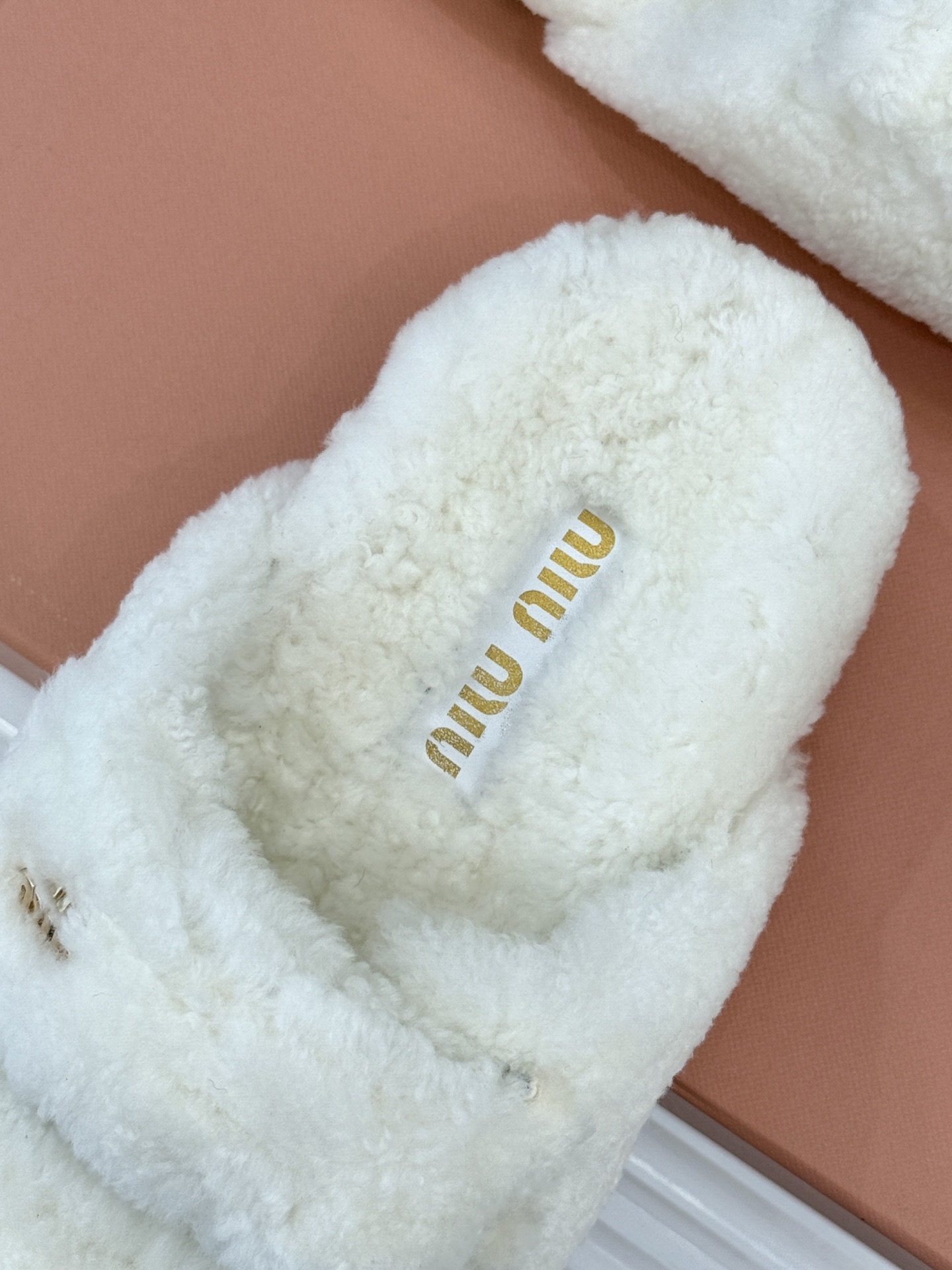 Miu Miu/缪缪25WF秋季新品字母毛拖
一到秋冬就想把脚藏进毛茸茸里
这双毛拖鞋 简直是时髦精