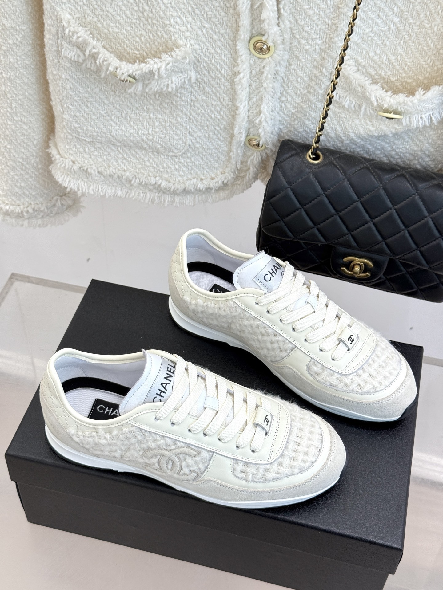 CHANE*|小香25。早春新品休闲运动鞋板鞋德训鞋流水的时尚铁打的小白鞋hhh简单耐看 很有质感颜值超