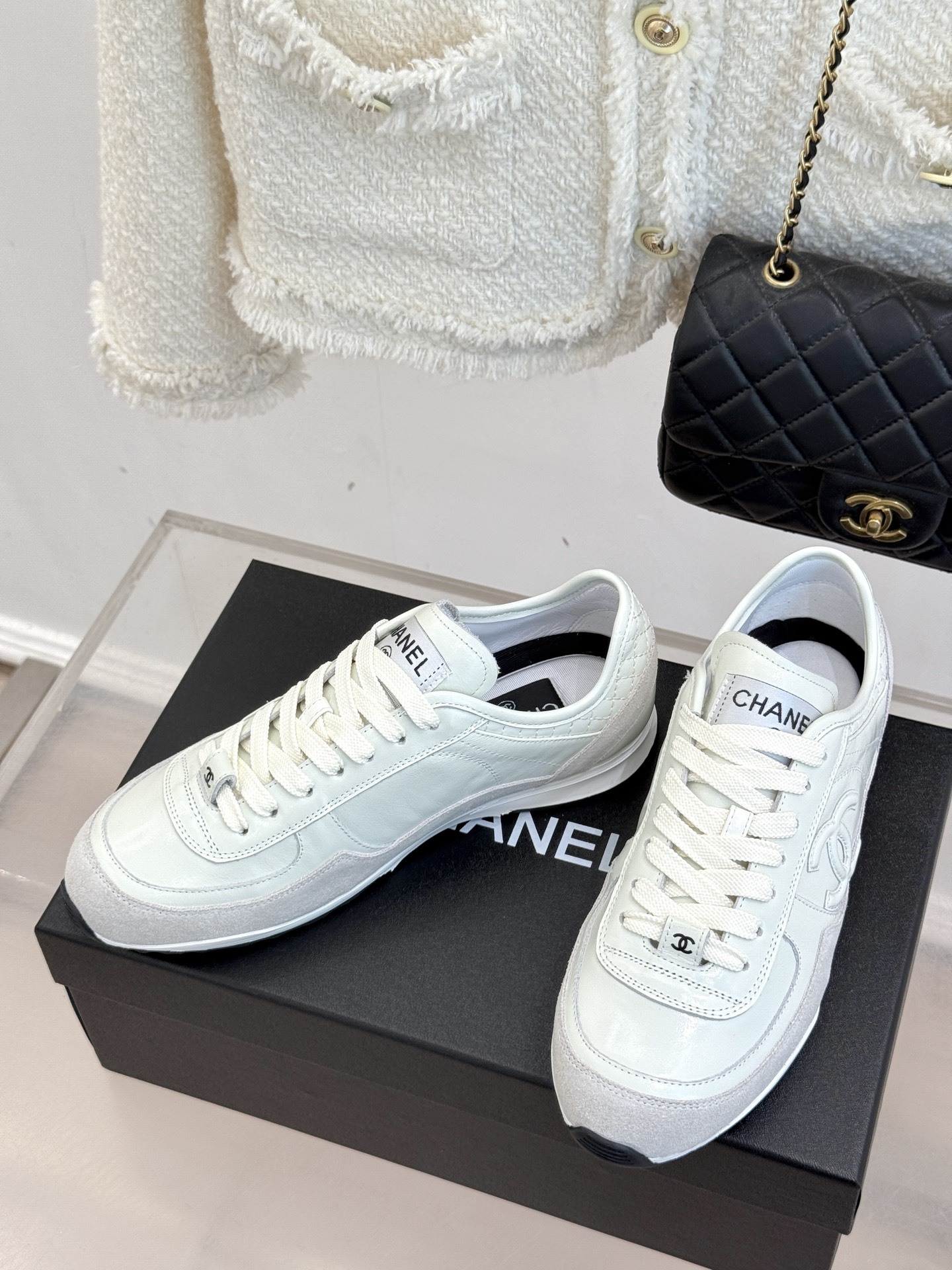 CHANE*|小香25。早春新品休闲运动鞋板鞋德训鞋流水的时尚铁打的小白鞋hhh简单耐看 很有质感颜值超