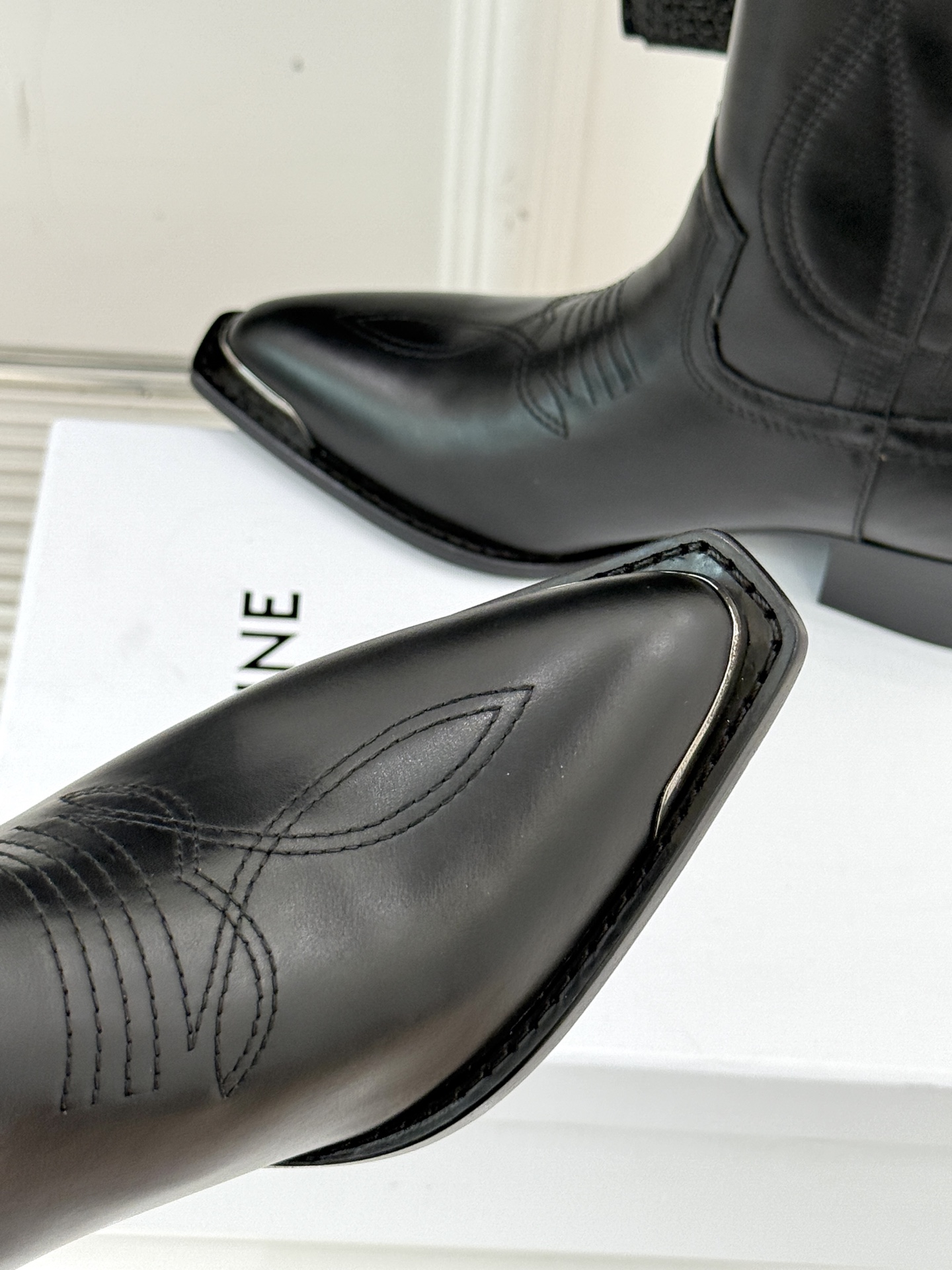 Celine Western Ankle Boots with Metal Toe - Classic Fall/Winter Style 8 i1757005709682 3955 0 6