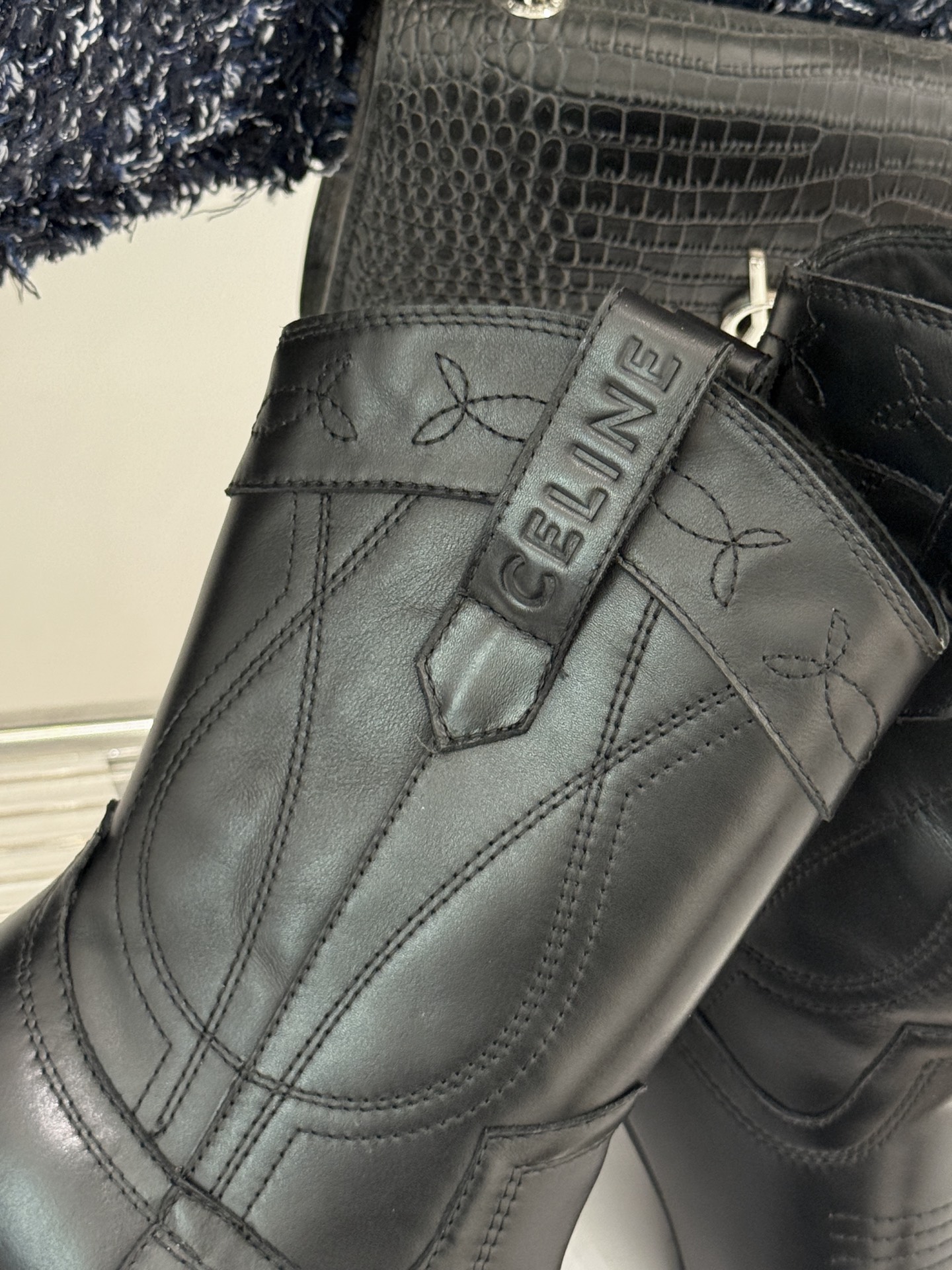 Celine Western Ankle Boots with Metal Toe - Classic Fall/Winter Style 7 i1757005709771 6405 0 5