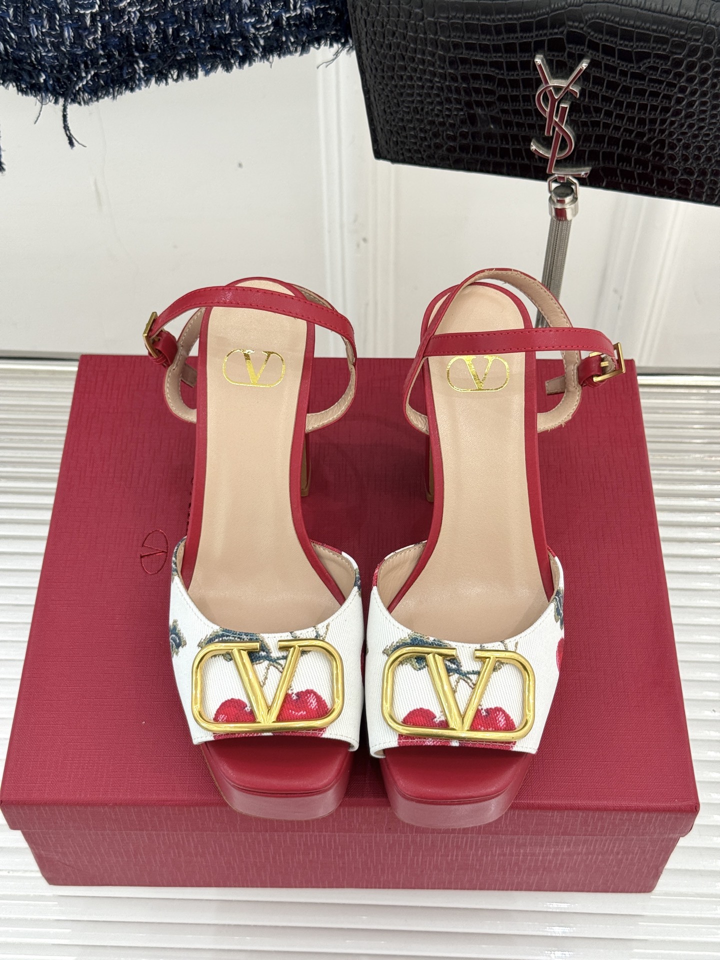Valentino Women's Platform Heel Sandals with Cherry and V Logo Detail 5 i1757187660351 6524 0 3
