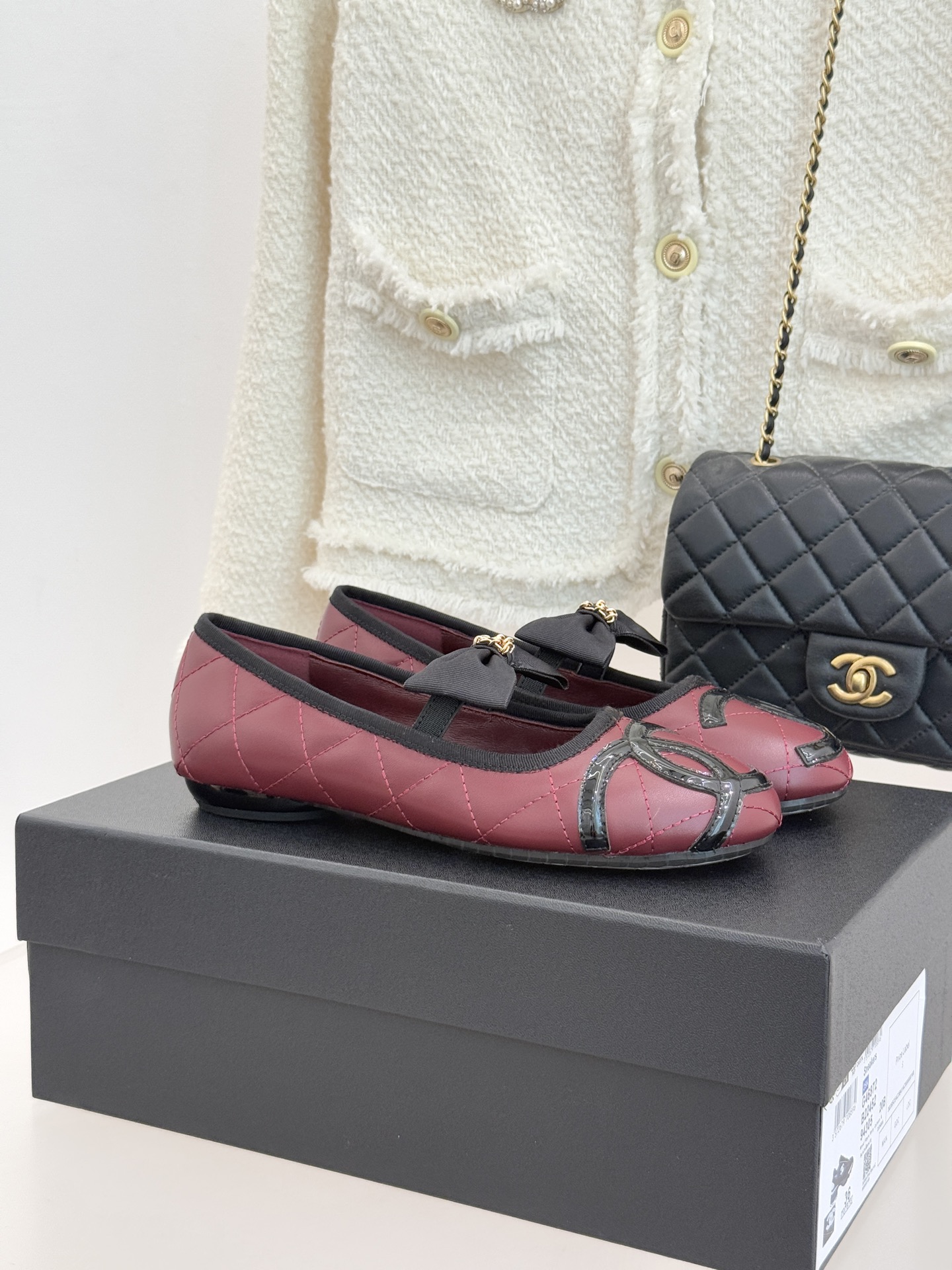 CHANE*｜小香25K新品链条蝴蝶结大双C平底玛丽珍鞋法式风情 真是美到心尖尖上啦！优雅又浪漫的仙女应