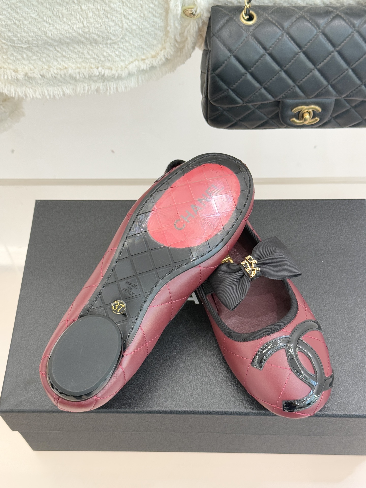 CHANE*｜小香25K新品链条蝴蝶结大双C平底玛丽珍鞋法式风情 真是美到心尖尖上啦！优雅又浪漫的仙女应