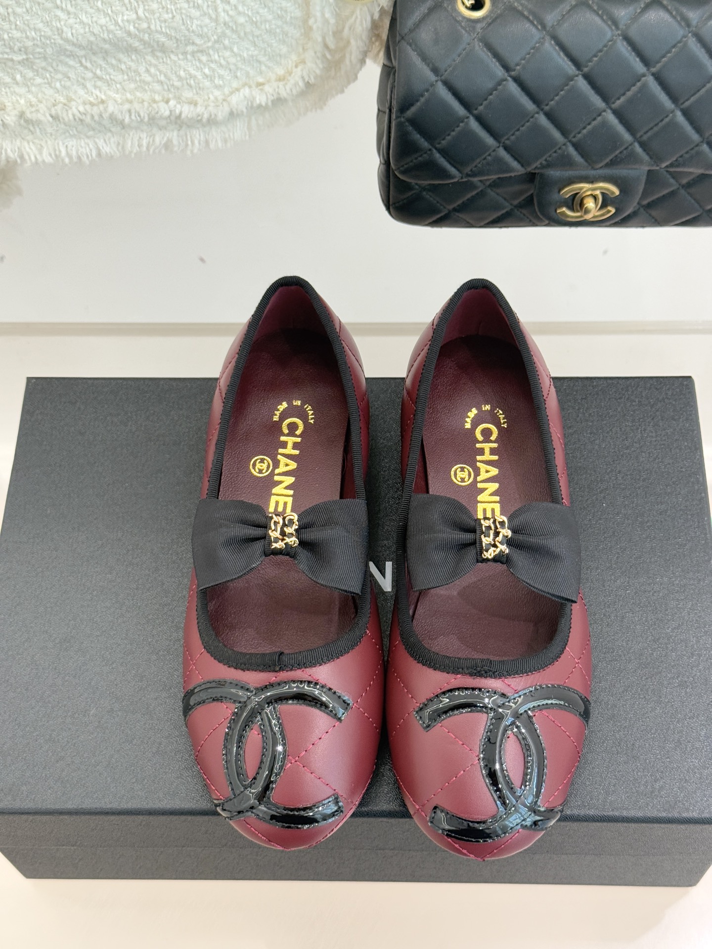 CHANE*｜小香25K新品链条蝴蝶结大双C平底玛丽珍鞋法式风情 真是美到心尖尖上啦！优雅又浪漫的仙女应