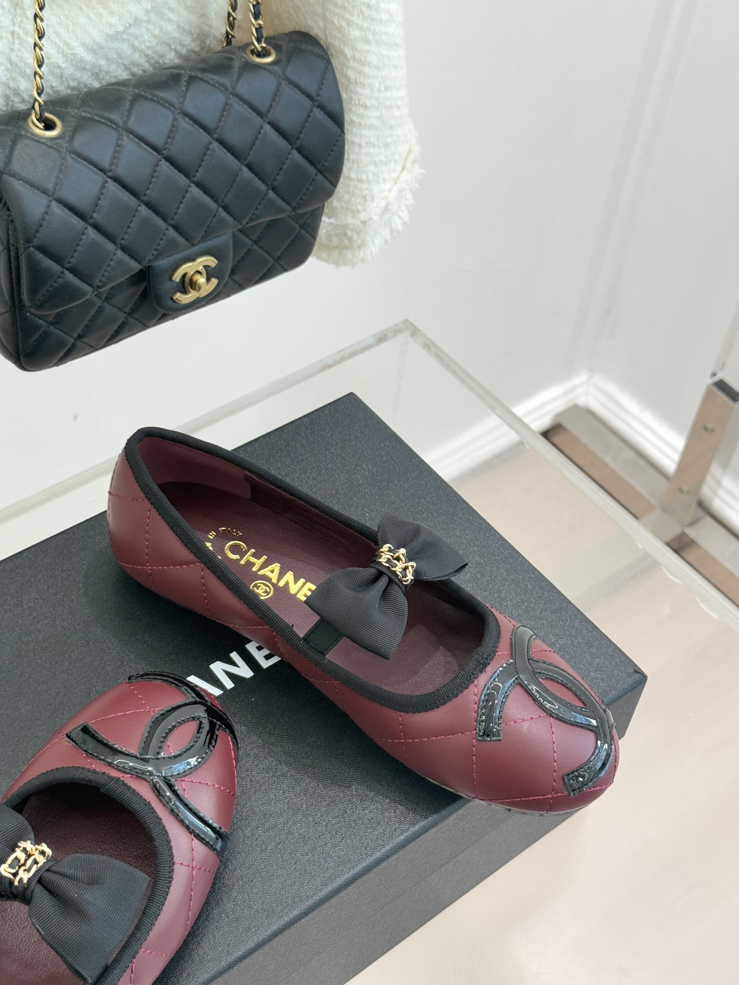 CHANE*｜小香25K新品链条蝴蝶结大双C平底玛丽珍鞋法式风情 真是美到心尖尖上啦！优雅又浪漫的仙女应