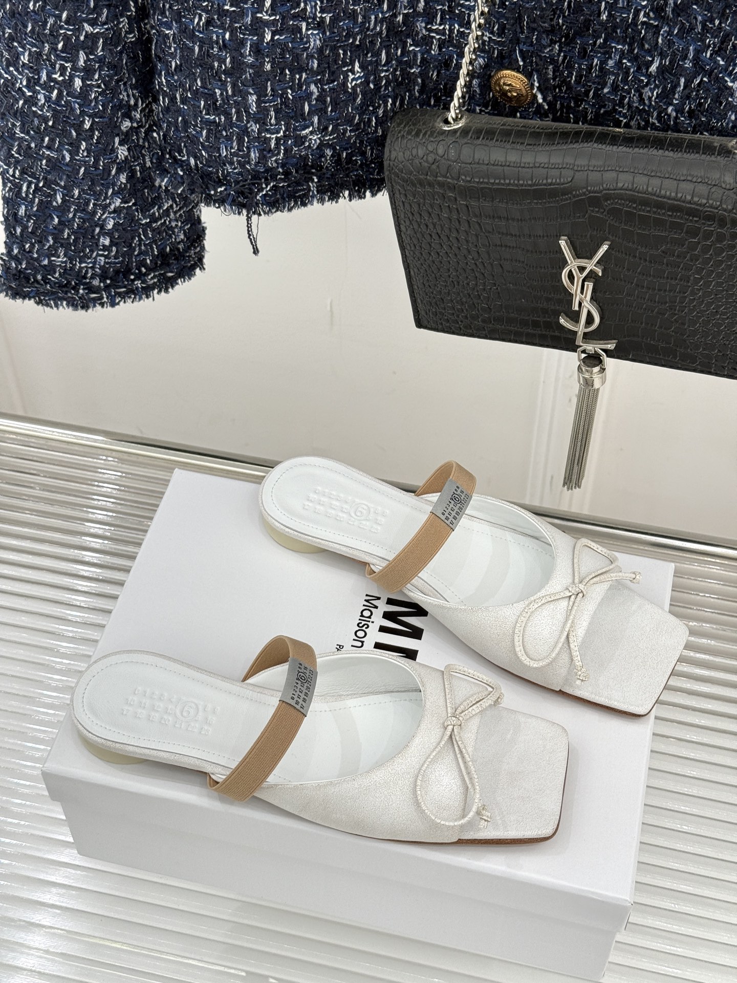 MaisonMargiela｜MM6马吉拉方头蝴蝶结凉拖芭蕾舞鞋当先锋解构主义邂逅夏日慵懒这双鞋为日常注