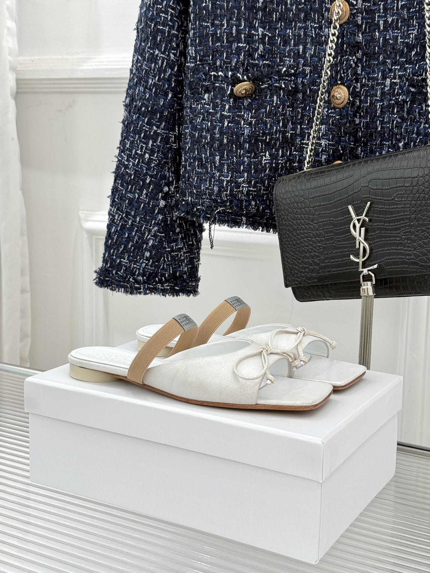 MaisonMargiela｜MM6马吉拉方头蝴蝶结凉拖芭蕾舞鞋当先锋解构主义邂逅夏日慵懒这双鞋为日常注