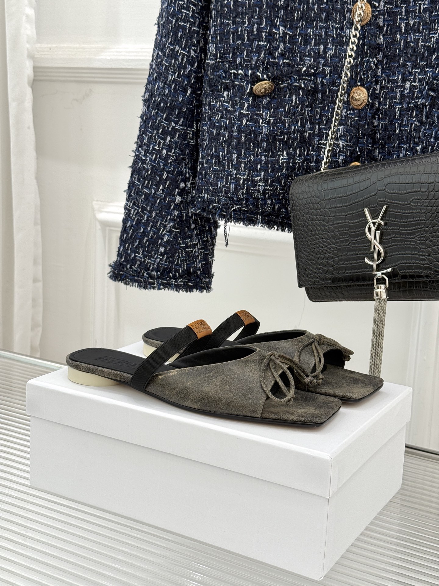 MaisonMargiela｜MM6马吉拉方头蝴蝶结凉拖芭蕾舞鞋当先锋解构主义邂逅夏日慵懒这双鞋为日常注