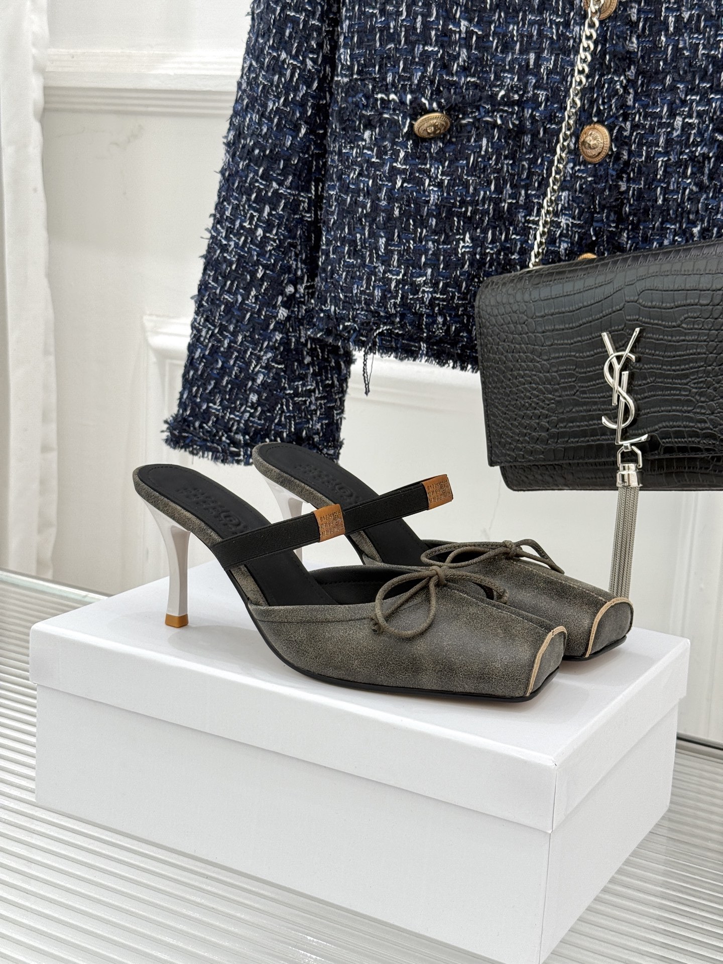 MaisonMargiela｜MM6马吉拉方头蝴蝶结凉拖芭蕾舞鞋当先锋解构主义邂逅夏日慵懒这双鞋为日常注