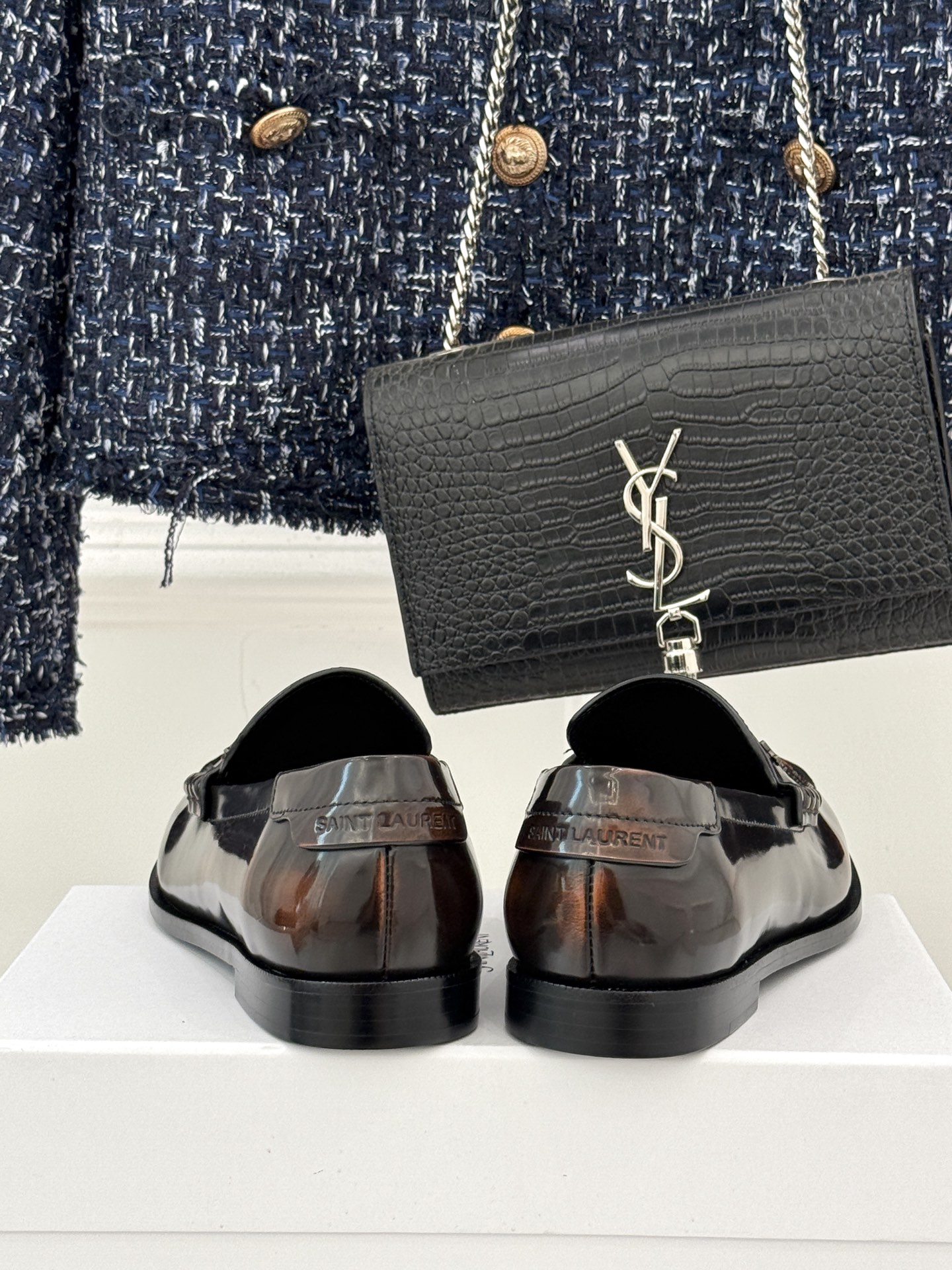 Saint Lauren*圣罗兰26WF新品YSL小logo情侣款乐福鞋标志性的小logo是这双鞋的灵魂