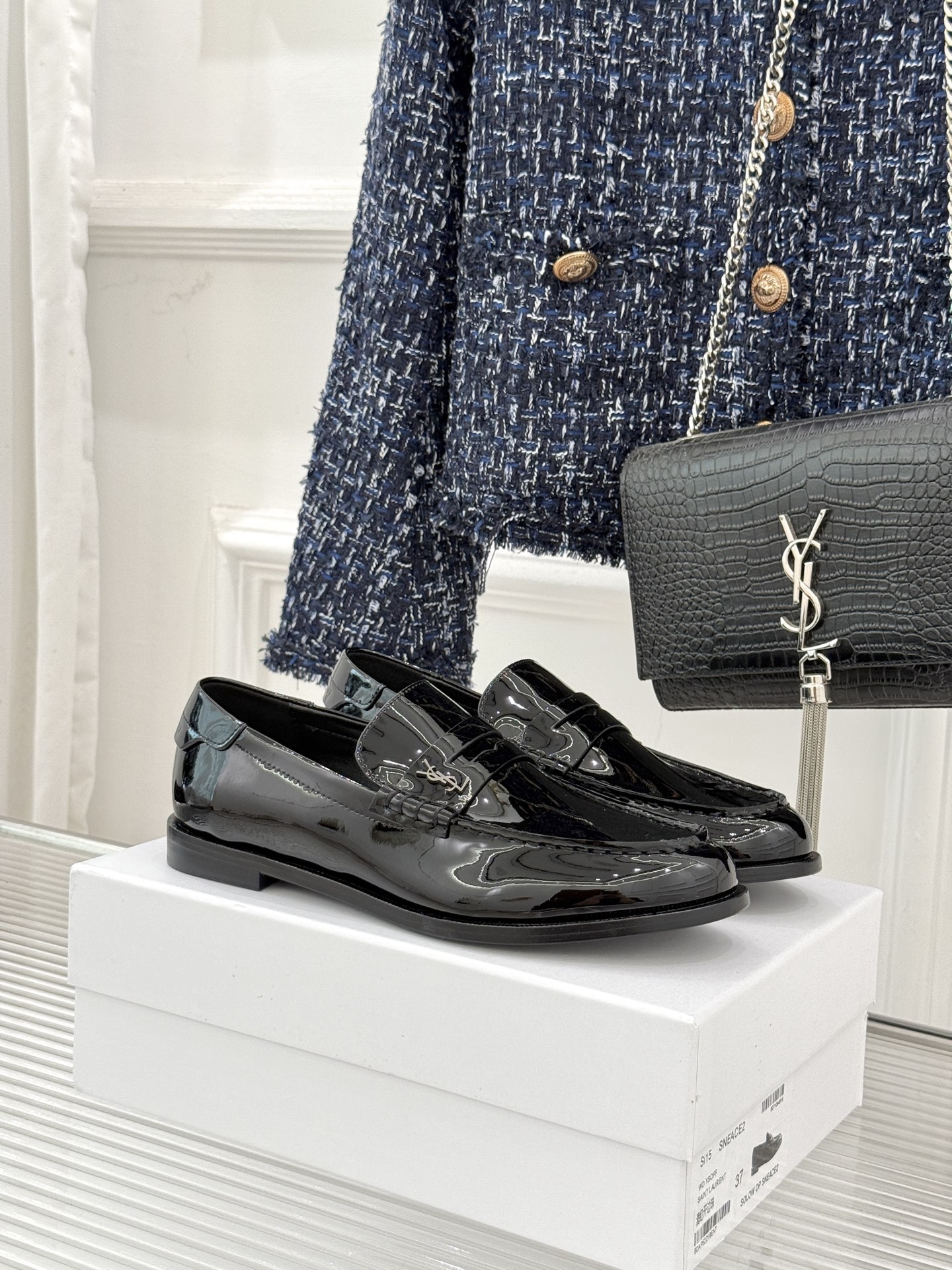 Saint Lauren*圣罗兰26WF新品YSL小logo情侣款乐福鞋标志性的小logo是这双鞋的灵魂