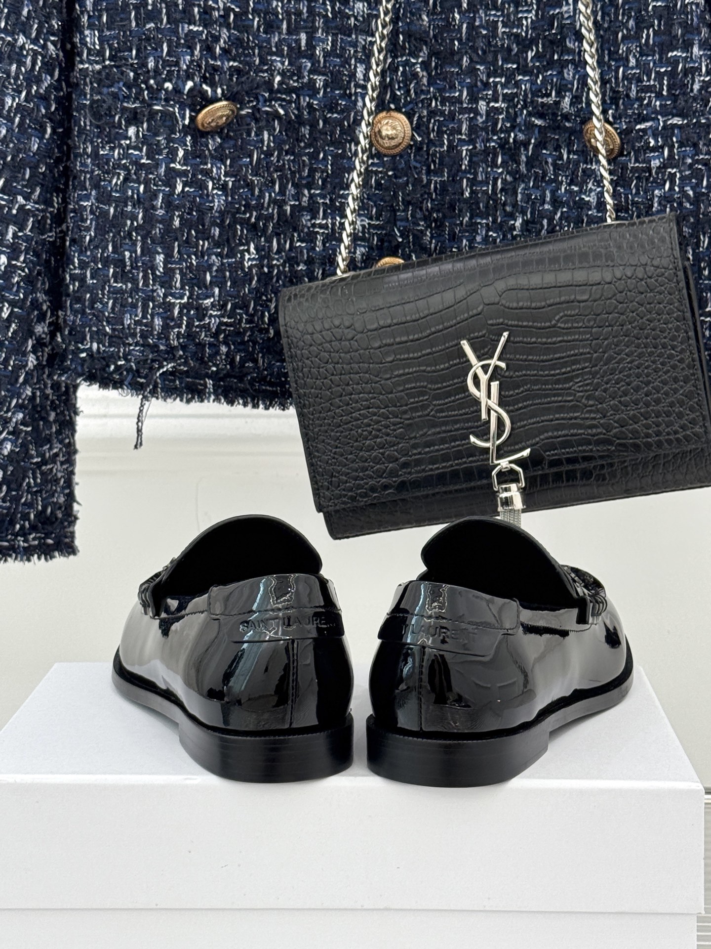 Saint Lauren*圣罗兰26WF新品YSL小logo情侣款乐福鞋标志性的小logo是这双鞋的灵魂