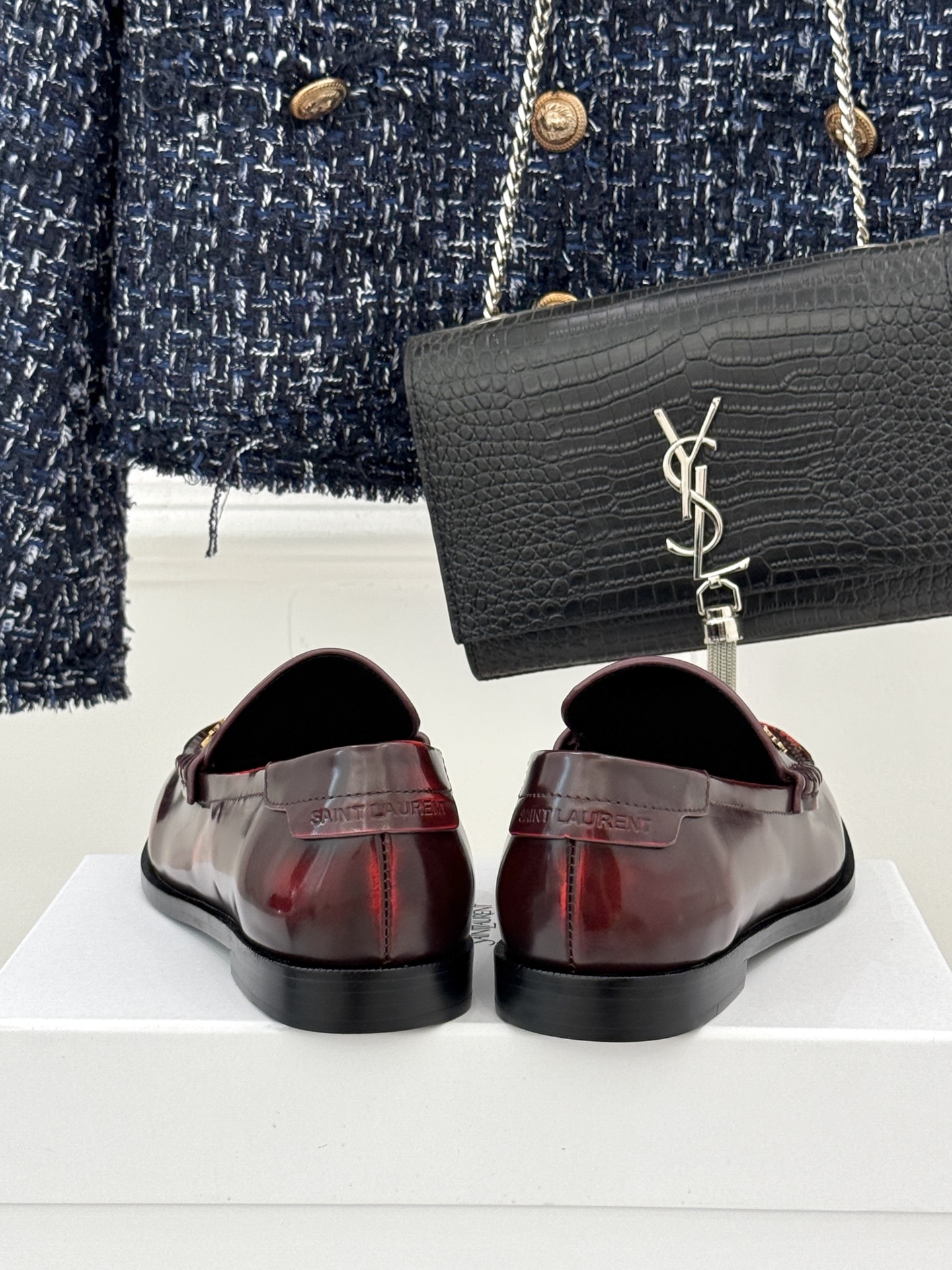 Saint Lauren*圣罗兰26WF新品YSL小logo情侣款乐福鞋标志性的小logo是这双鞋的灵魂