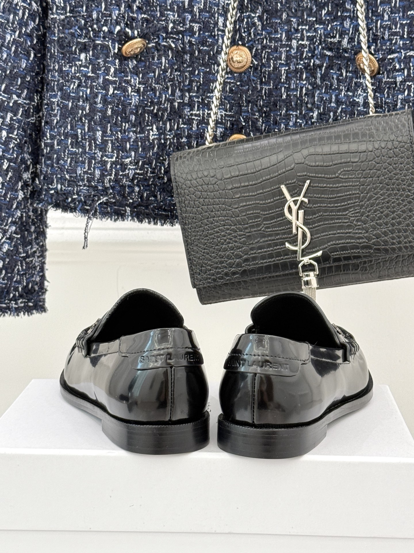 Saint Lauren*圣罗兰26WF新品YSL小logo情侣款乐福鞋标志性的小logo是这双鞋的灵魂