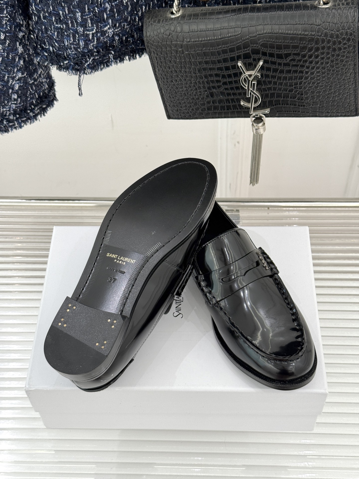 Saint Lauren*圣罗兰26WF新品YSL小logo情侣款乐福鞋标志性的小logo是这双鞋的灵魂