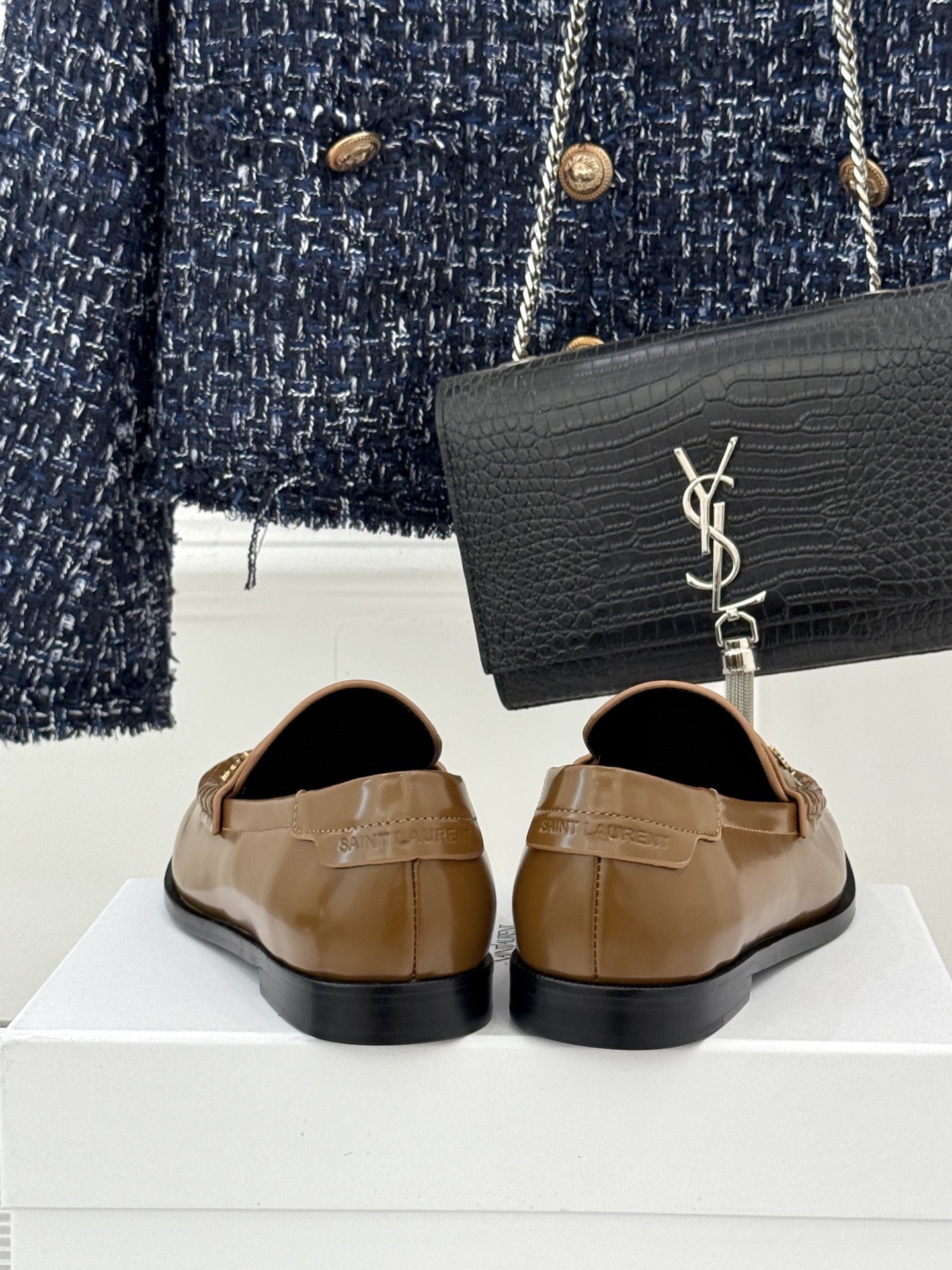 Saint Lauren*圣罗兰26WF新品YSL小logo情侣款乐福鞋标志性的小logo是这双鞋的灵魂