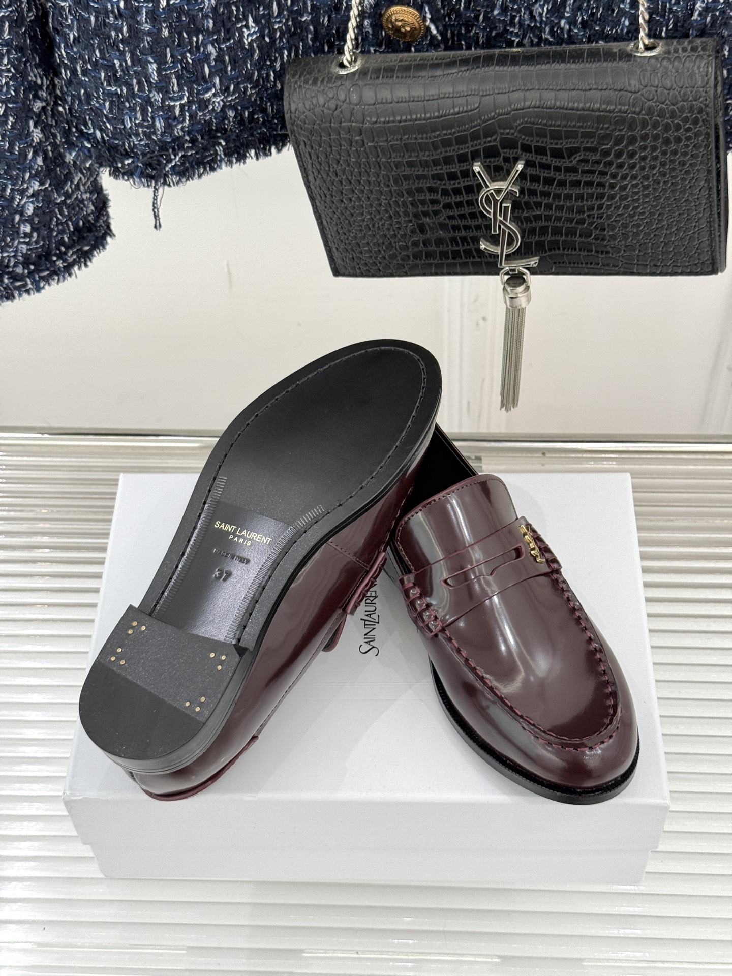 Saint Lauren*圣罗兰26WF新品YSL小logo情侣款乐福鞋标志性的小logo是这双鞋的灵魂