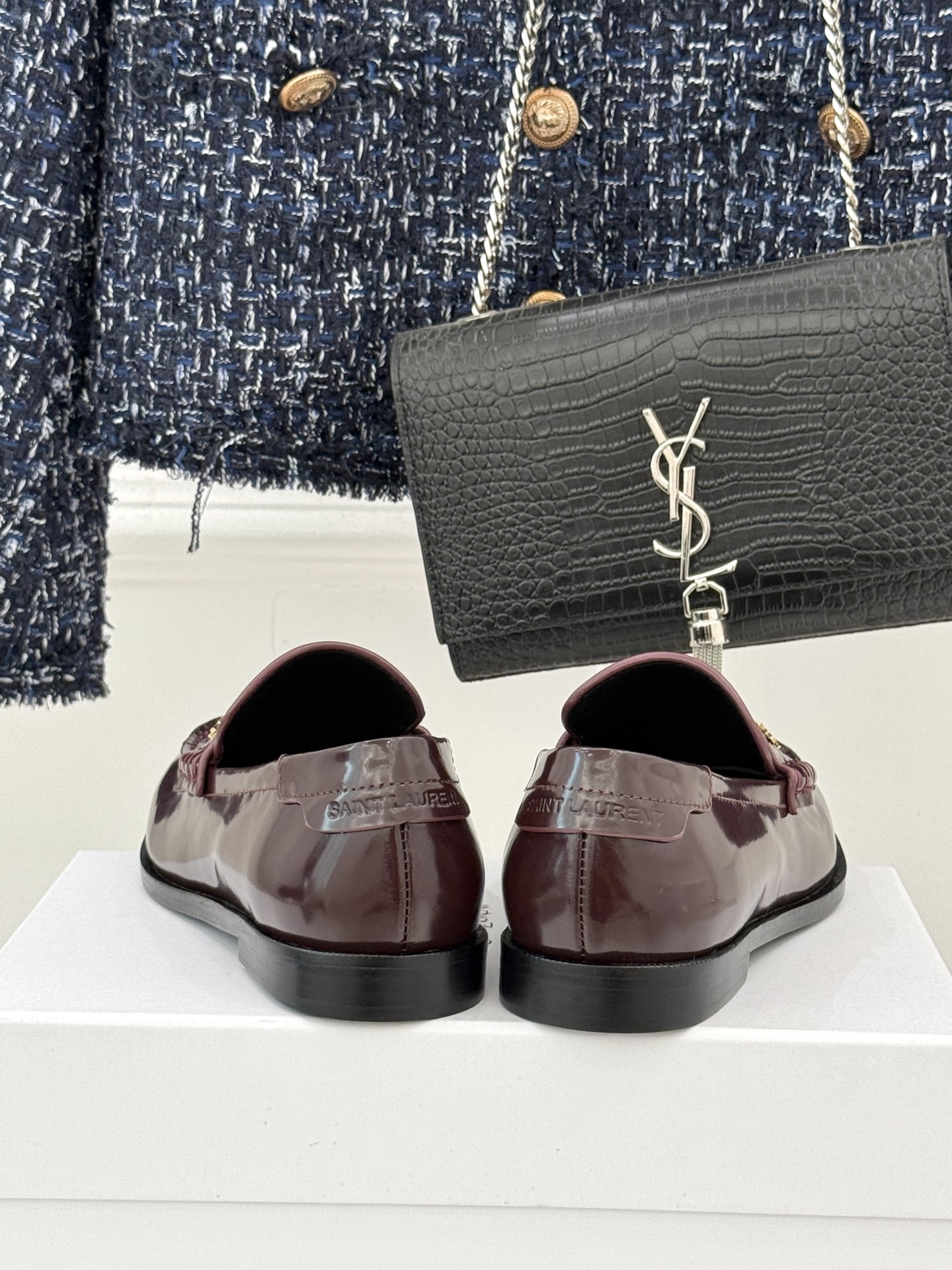 Saint Lauren*圣罗兰26WF新品YSL小logo情侣款乐福鞋标志性的小logo是这双鞋的灵魂