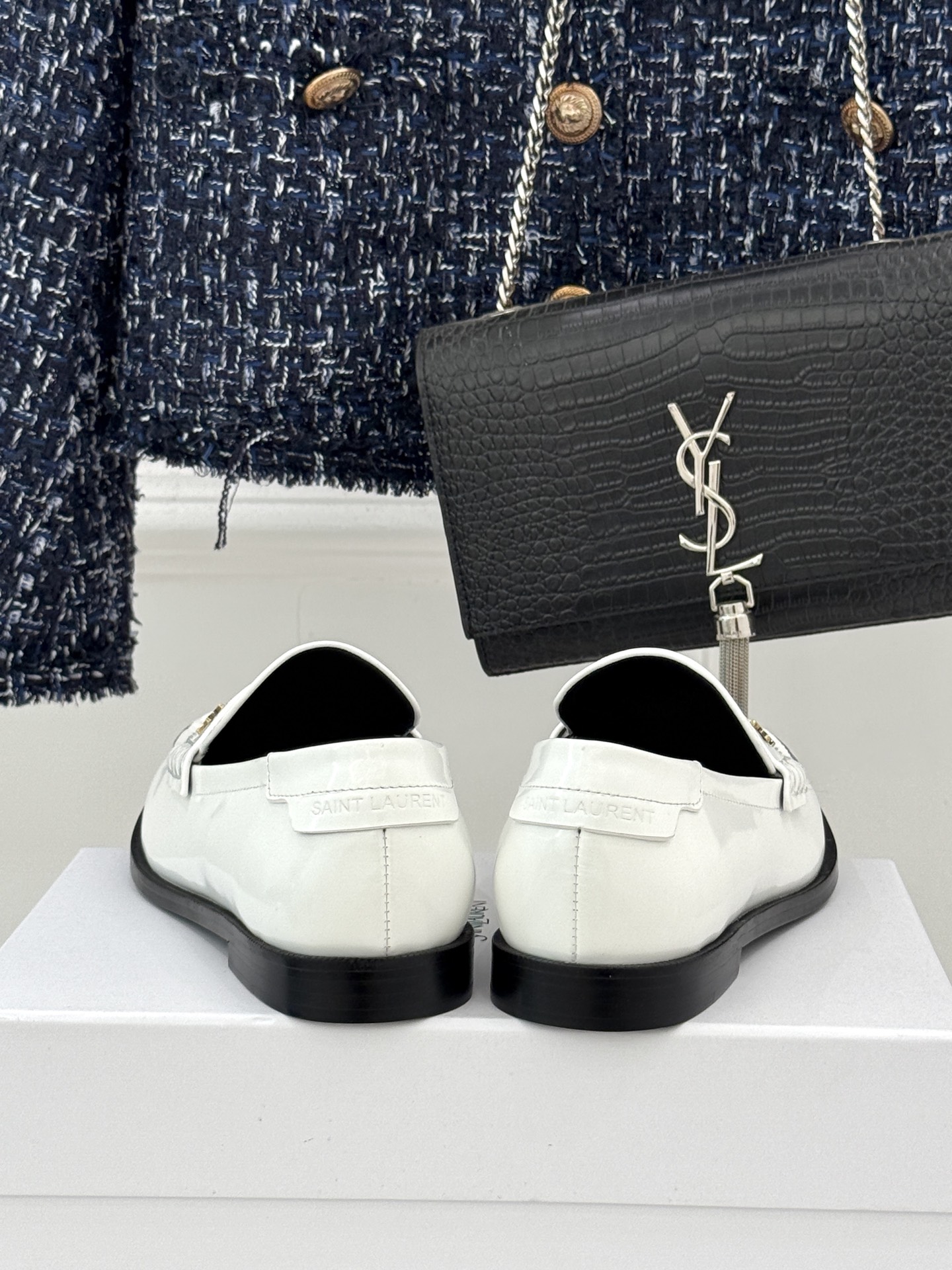 Saint Lauren*圣罗兰26WF新品YSL小logo情侣款乐福鞋标志性的小logo是这双鞋的灵魂