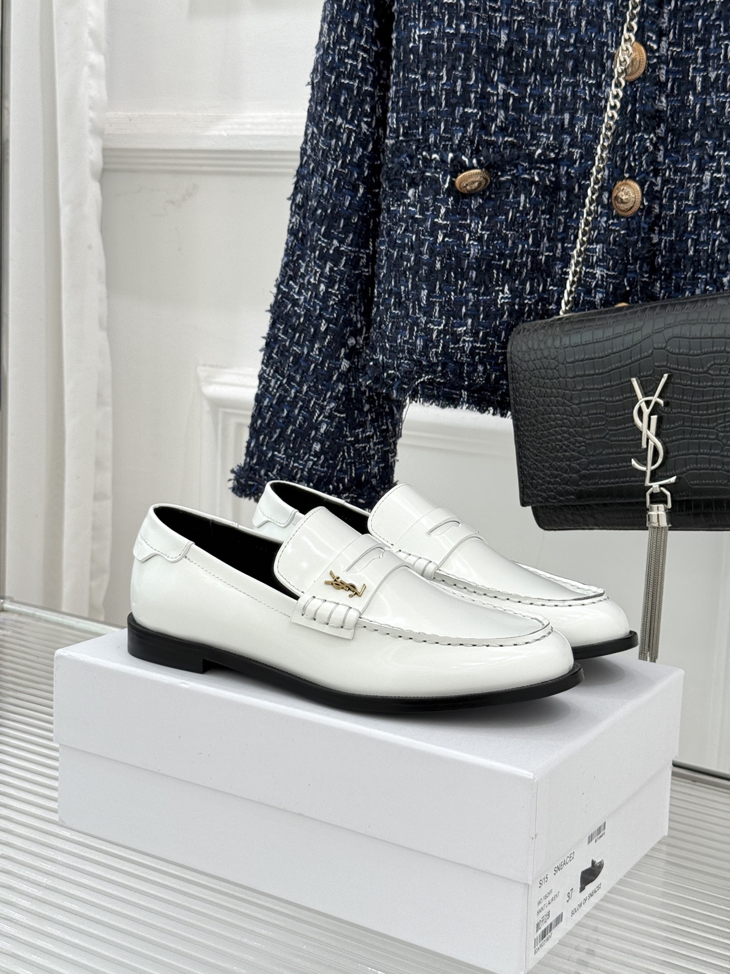 Saint Lauren*圣罗兰26WF新品YSL小logo情侣款乐福鞋标志性的小logo是这双鞋的灵魂