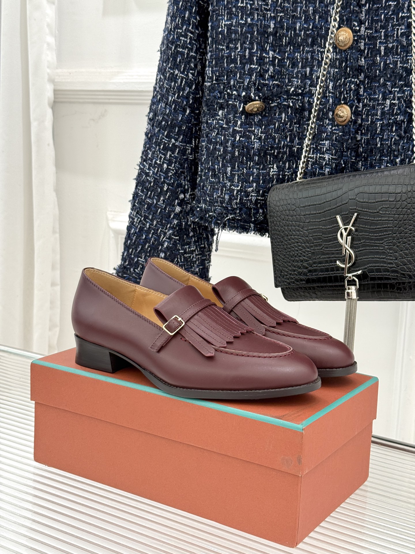 Loro Piana26WF新品老钱风复古流苏乐福鞋当复古流苏邂逅LP的匠艺执念便有了跨越潮流的经典之作