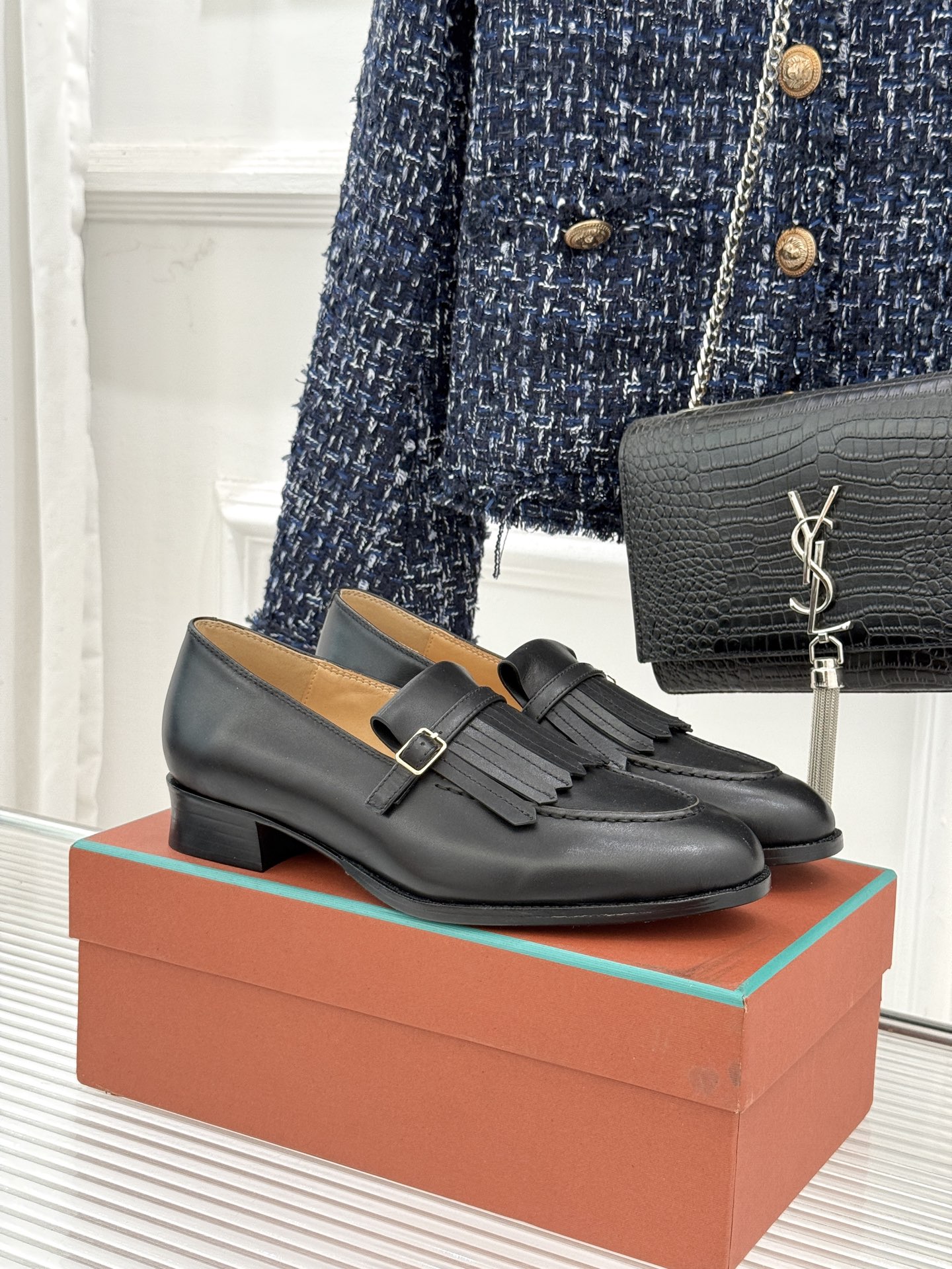 Loro Piana26WF新品老钱风复古流苏乐福鞋当复古流苏邂逅LP的匠艺执念便有了跨越潮流的经典之作