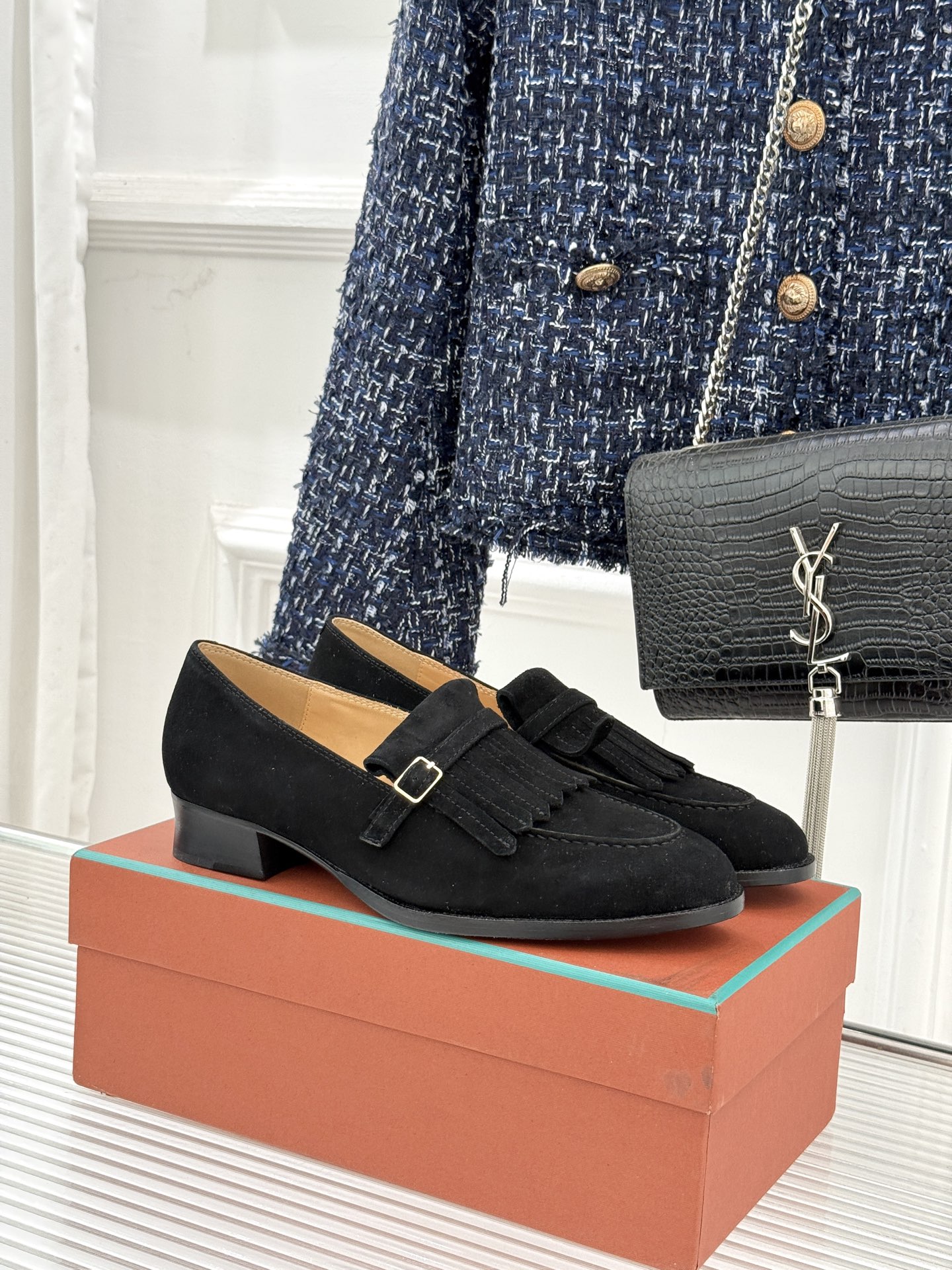 Loro Piana26WF新品老钱风复古流苏乐福鞋当复古流苏邂逅LP的匠艺执念便有了跨越潮流的经典之作