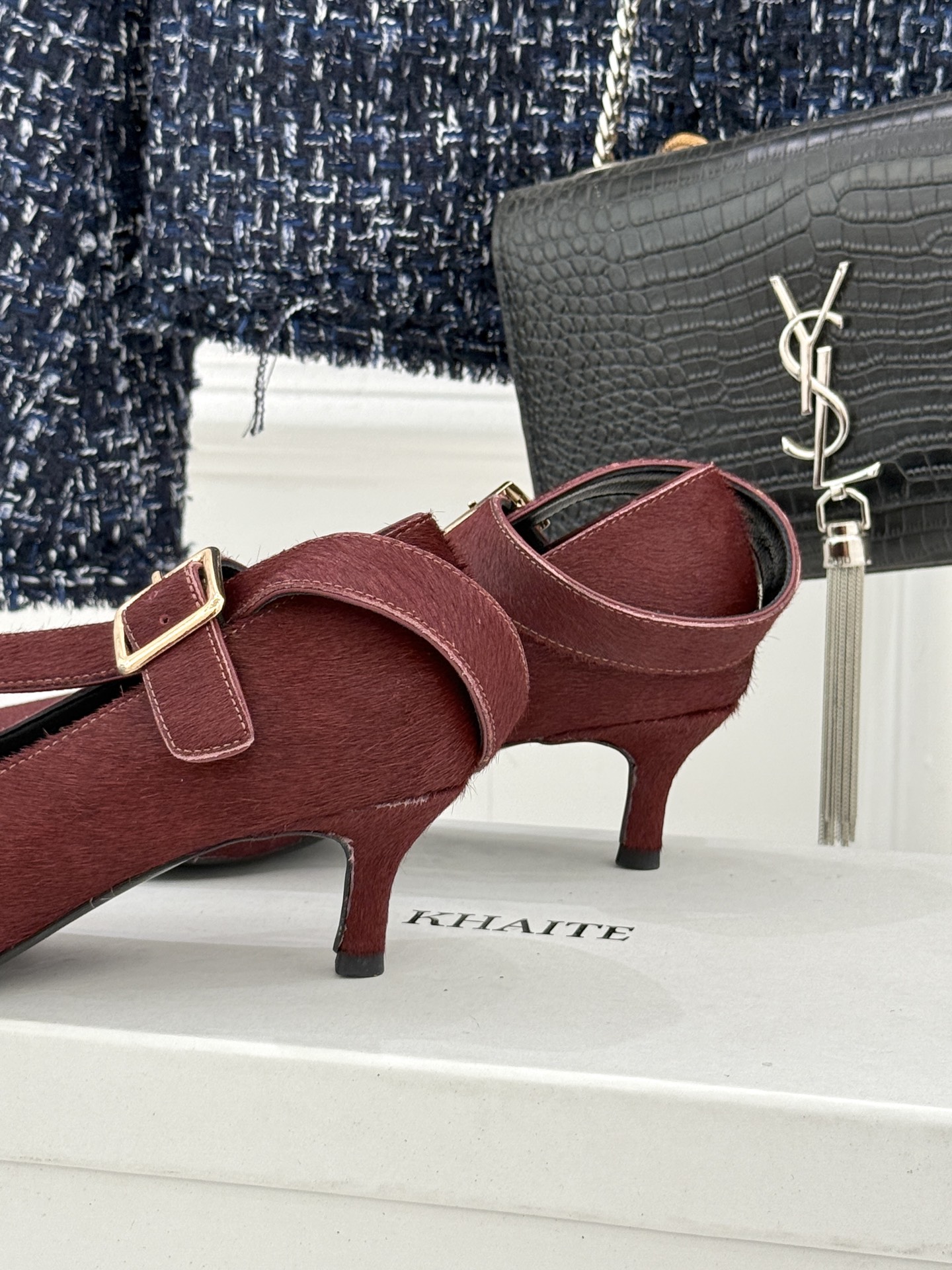 Khaite26WF新品马毛尖头猫跟单鞋以美式极简勾勒矜贵锋芒天然马毛自带细腻绒光利落尖头拉长腿部线条黄