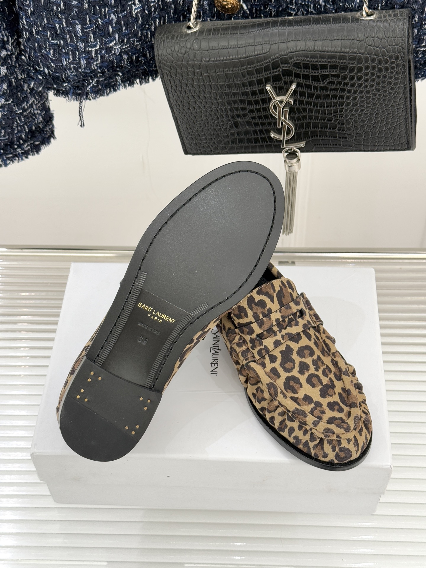 （配原版飞机盒）Saint Lauren*YSL圣罗兰25WF新品YSL小logo乐福鞋标志性的小log