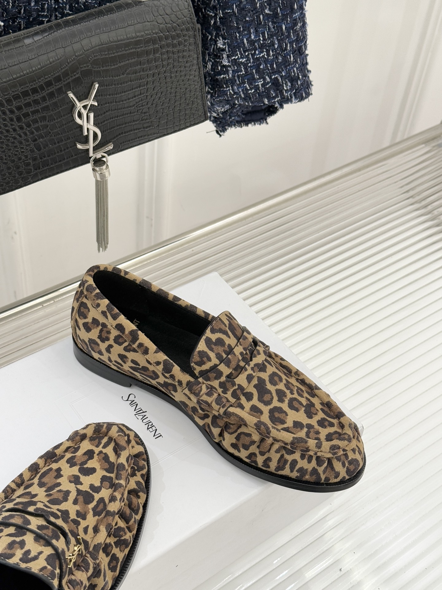 （配原版飞机盒）Saint Lauren*YSL圣罗兰25WF新品YSL小logo乐福鞋标志性的小log