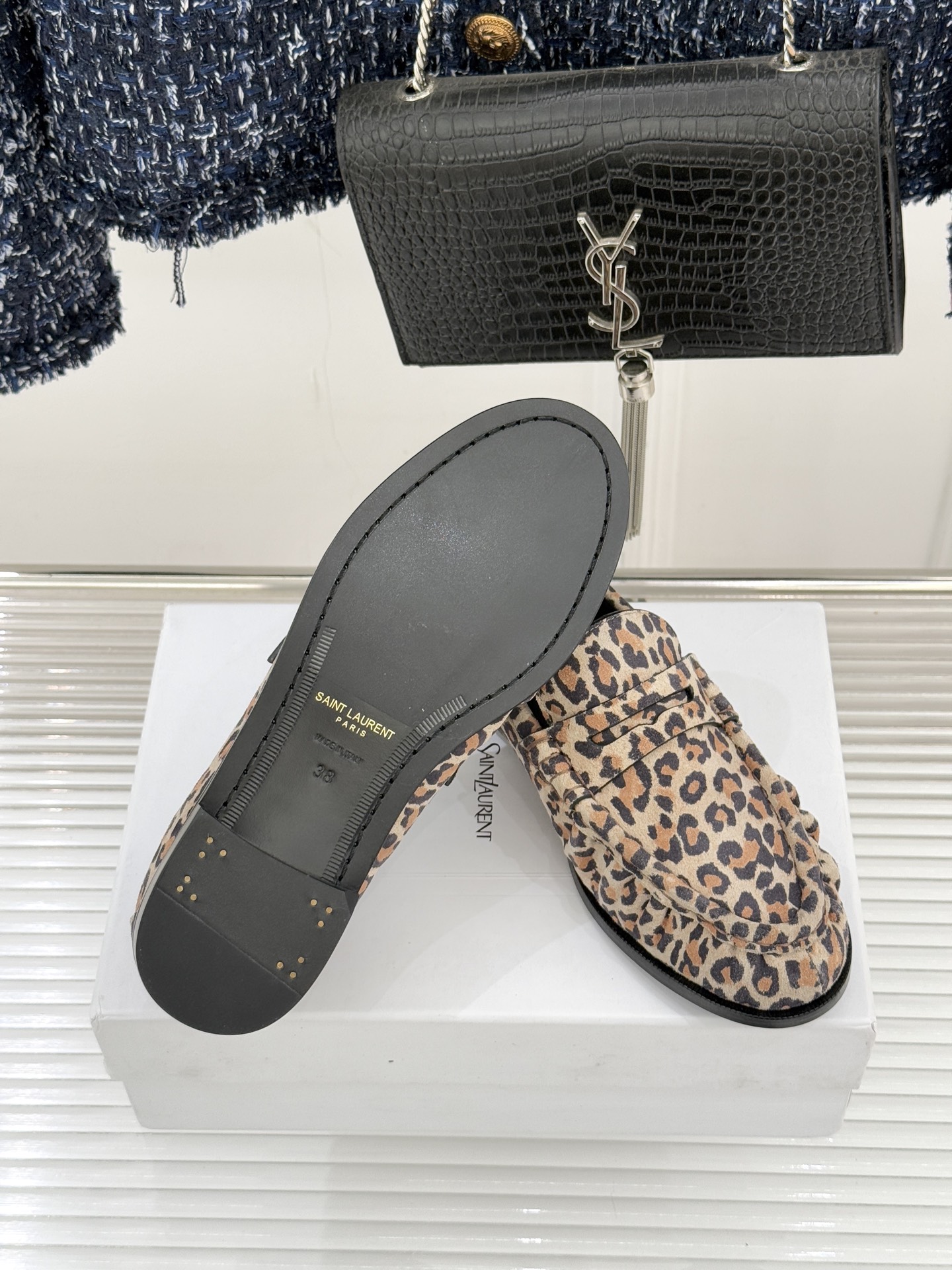 （配原版飞机盒）Saint Lauren*YSL圣罗兰25WF新品YSL小logo乐福鞋标志性的小log