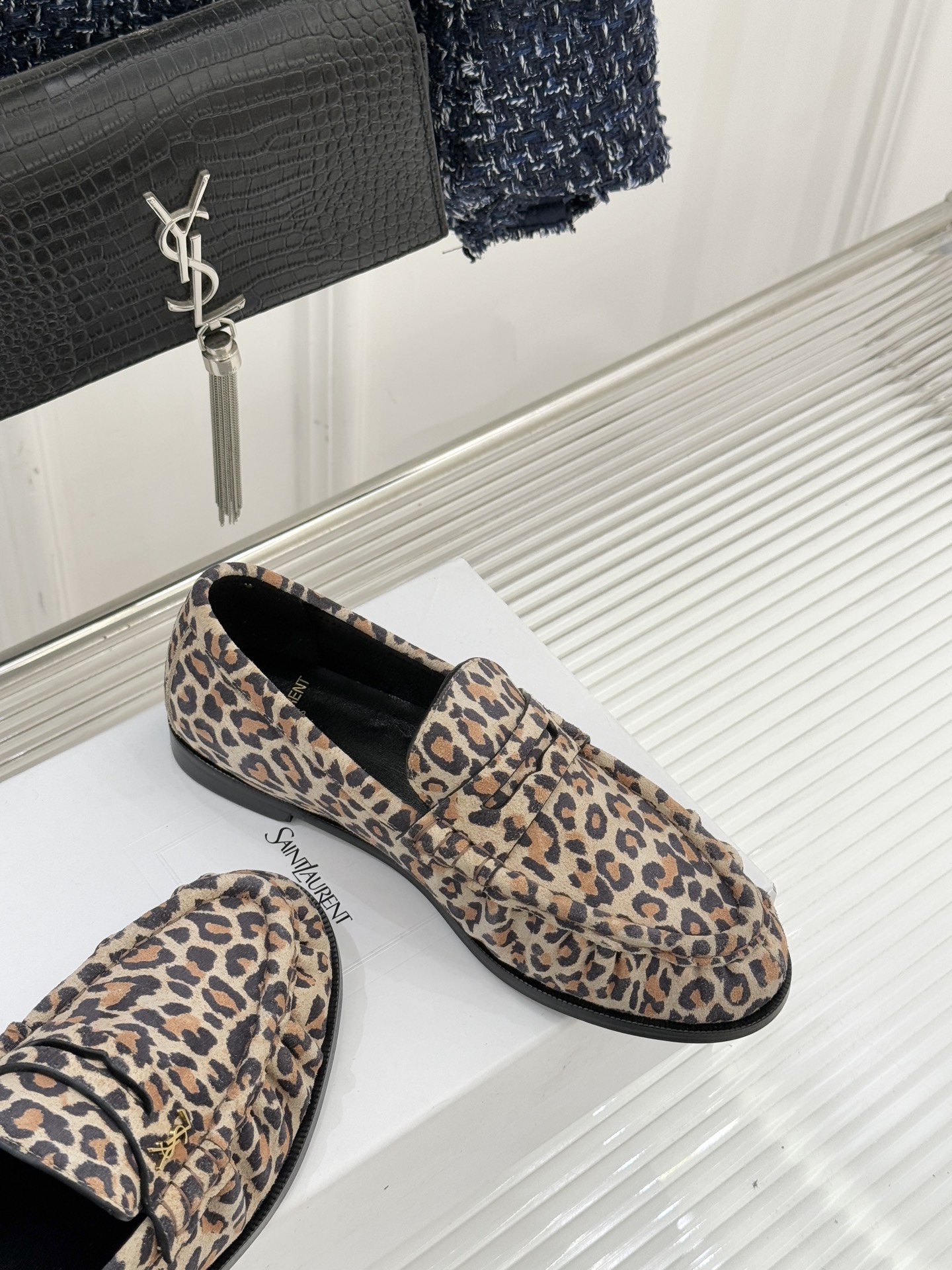 （配原版飞机盒）Saint Lauren*YSL圣罗兰25WF新品YSL小logo乐福鞋标志性的小log