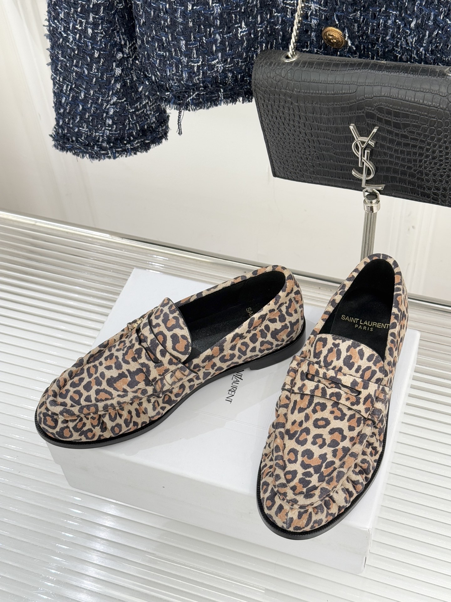 （配原版飞机盒）Saint Lauren*YSL圣罗兰25WF新品YSL小logo乐福鞋标志性的小log