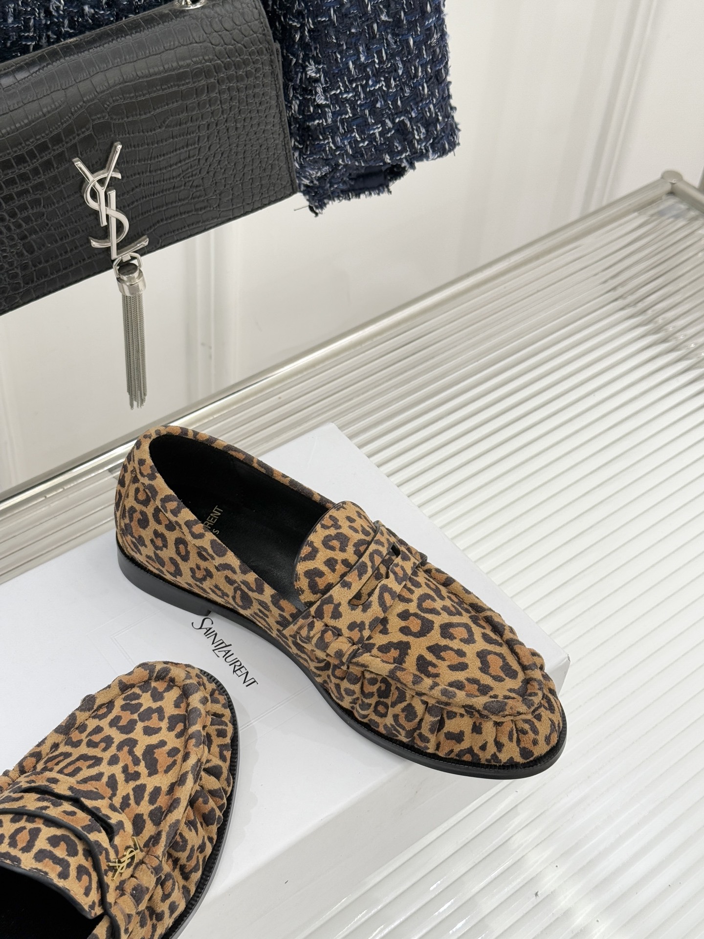 （配原版飞机盒）Saint Lauren*YSL圣罗兰25WF新品YSL小logo乐福鞋标志性的小log