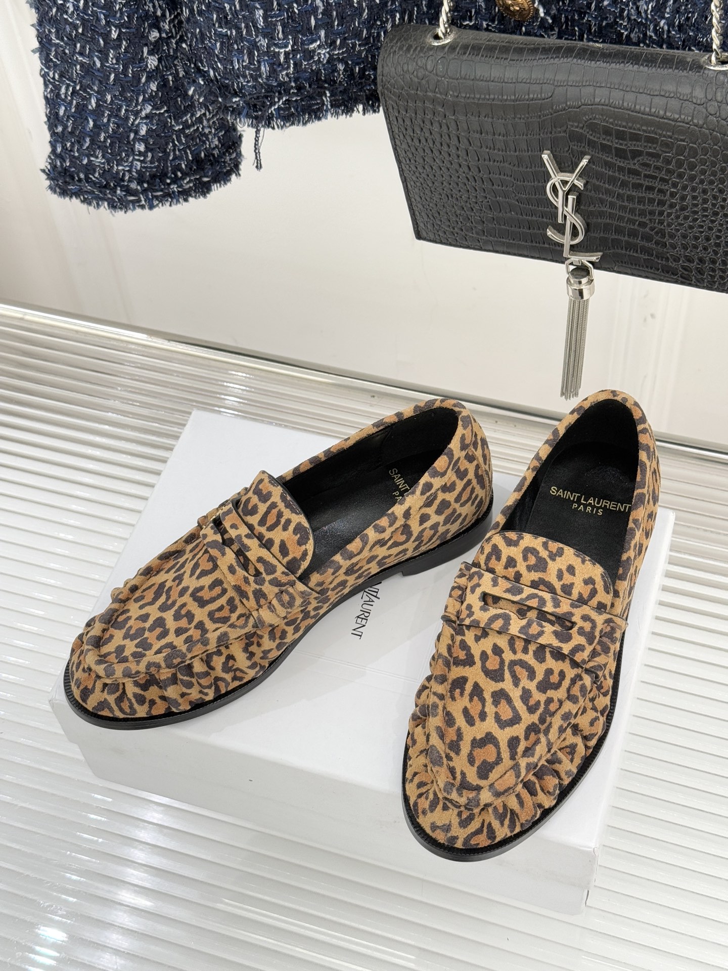 （配原版飞机盒）Saint Lauren*YSL圣罗兰25WF新品YSL小logo乐福鞋标志性的小log