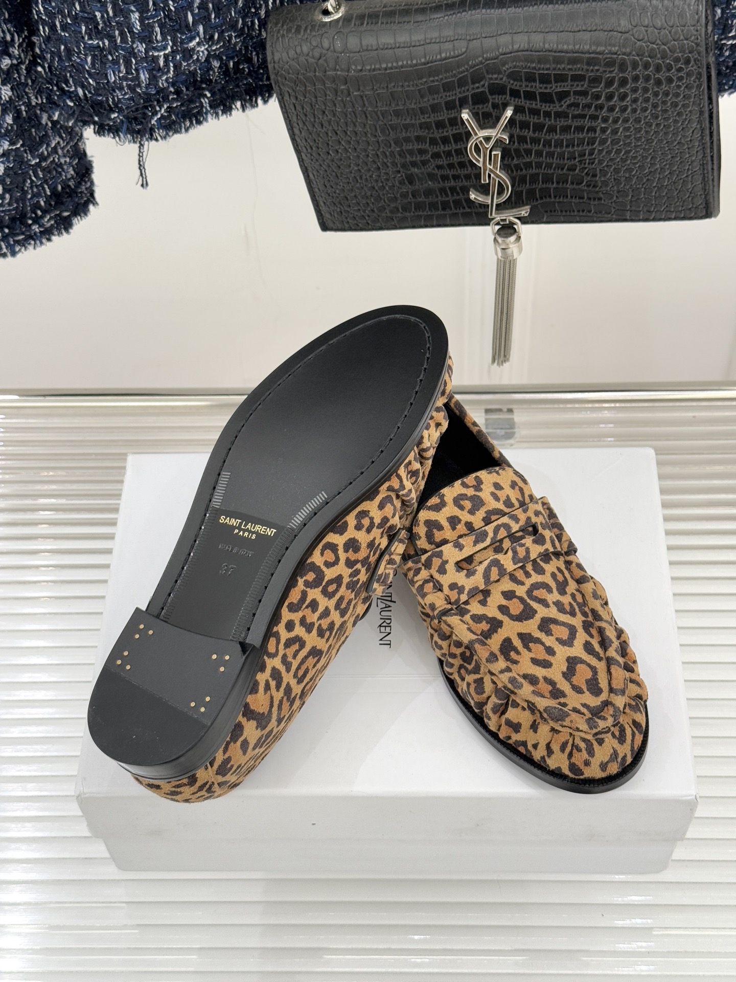 （配原版飞机盒）Saint Lauren*YSL圣罗兰25WF新品YSL小logo乐福鞋标志性的小log