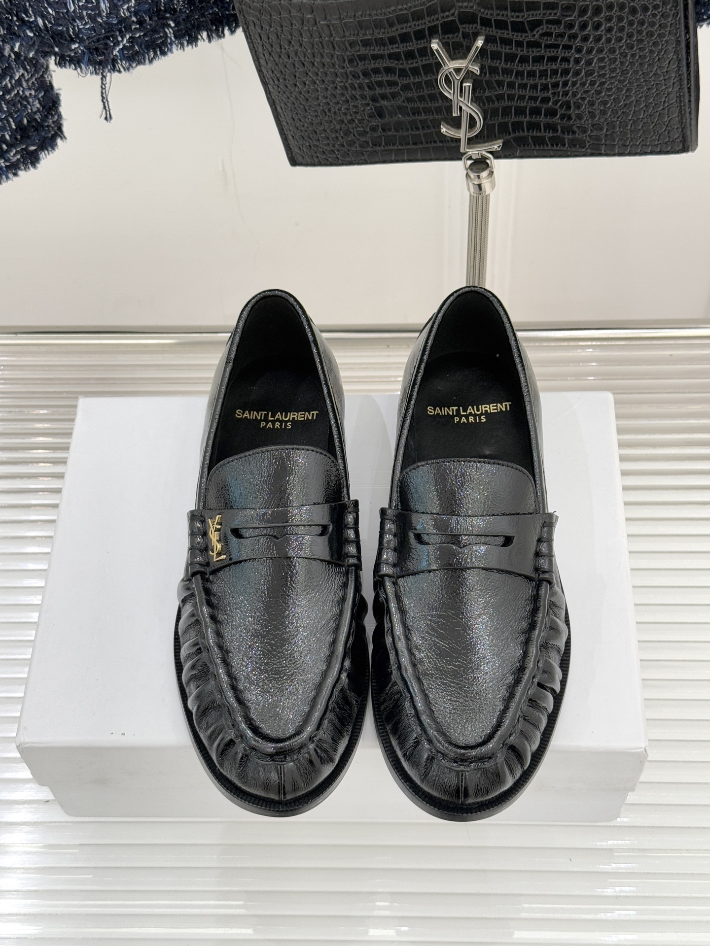 （配原版飞机盒）Saint Lauren*YSL圣罗兰25WF新品YSL小logo乐福鞋标志性的小log