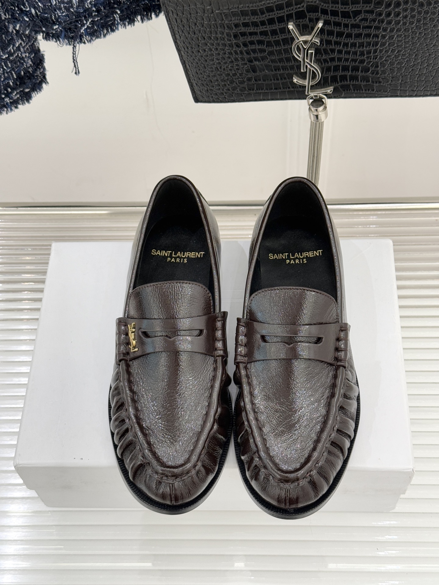 （配原版飞机盒）Saint Lauren*YSL圣罗兰25WF新品YSL小logo乐福鞋标志性的小log