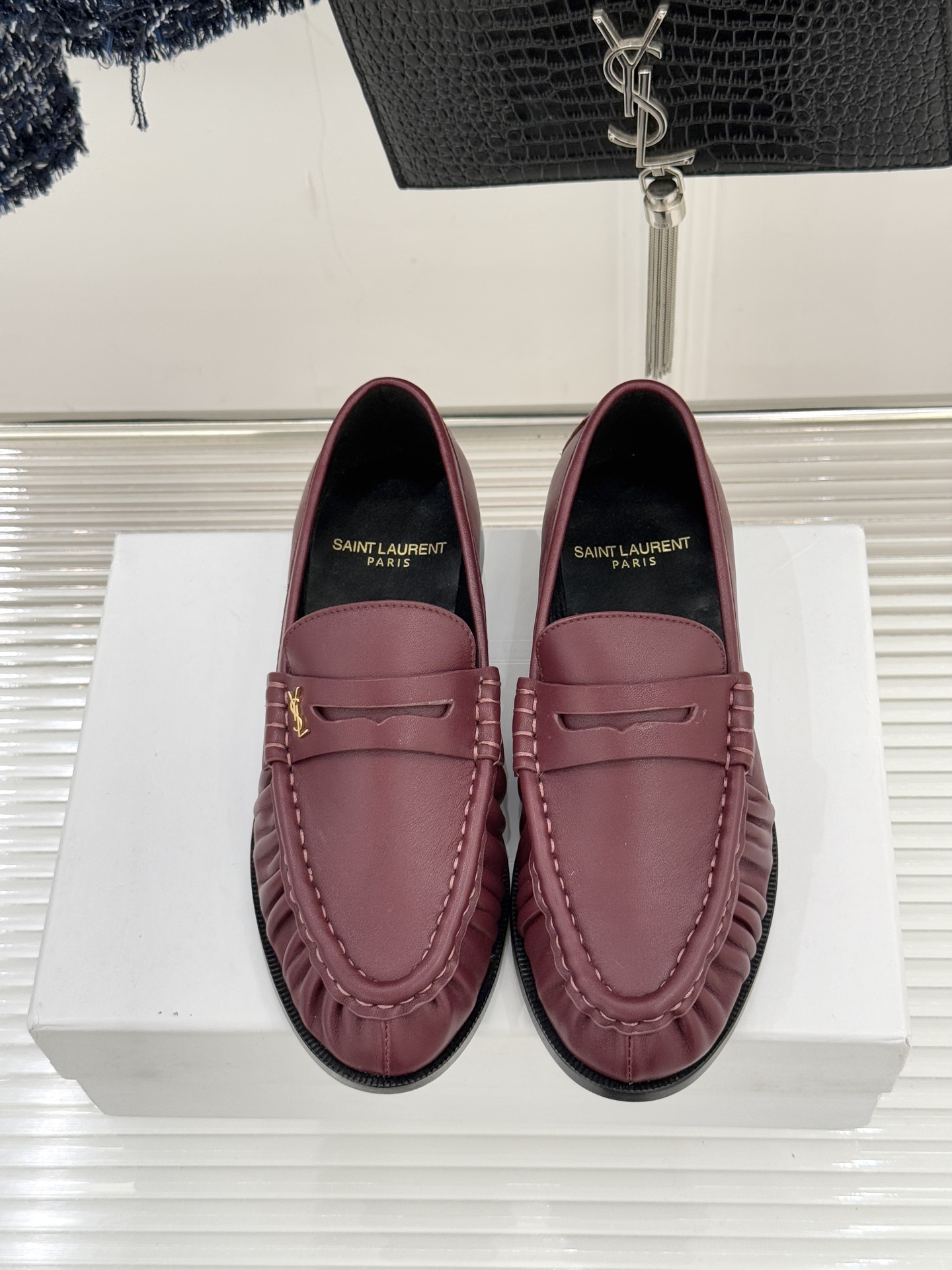 （配原版飞机盒）Saint Lauren*YSL圣罗兰25WF新品YSL小logo乐福鞋标志性的小log