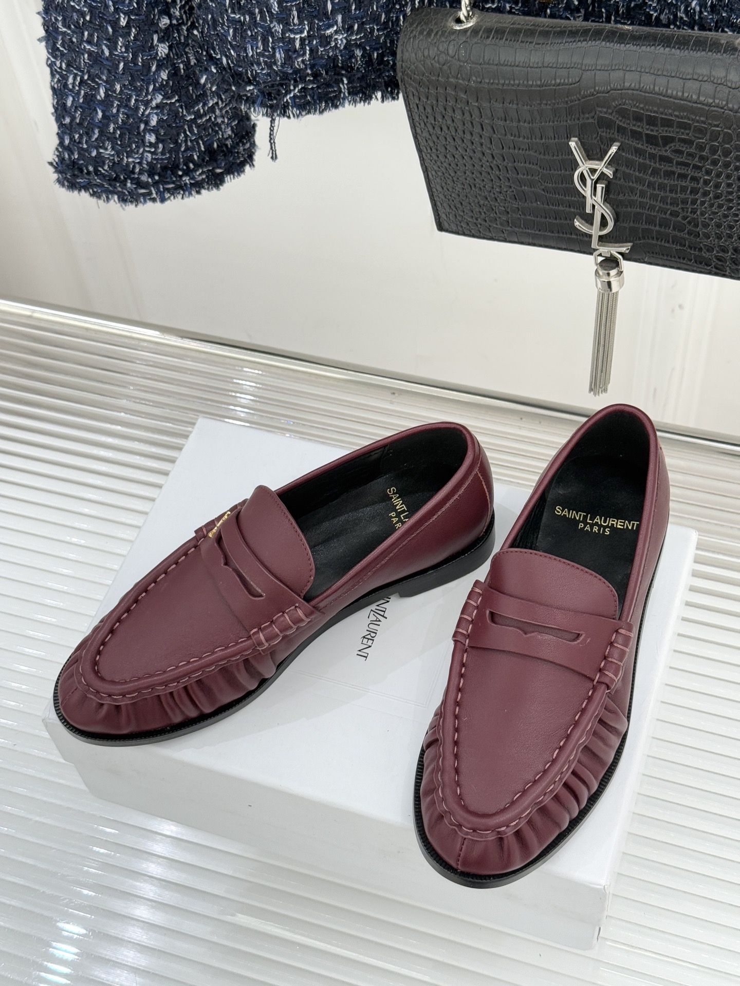 （配原版飞机盒）Saint Lauren*YSL圣罗兰25WF新品YSL小logo乐福鞋标志性的小log