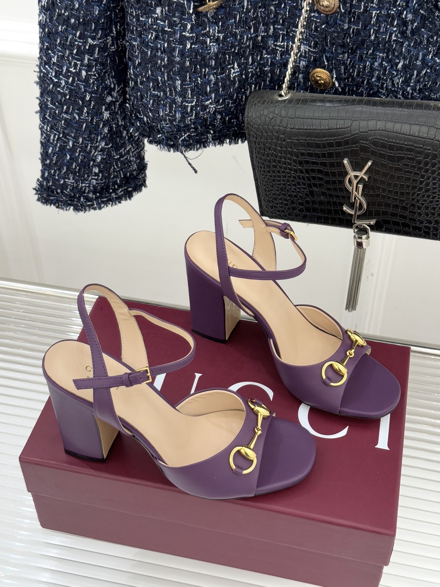 Gucci/古驰26WF新品马衔扣鱼嘴粗跟凉鞋G家2026春夏系列焕新经典它以意式松弛美学点亮夏日造型。