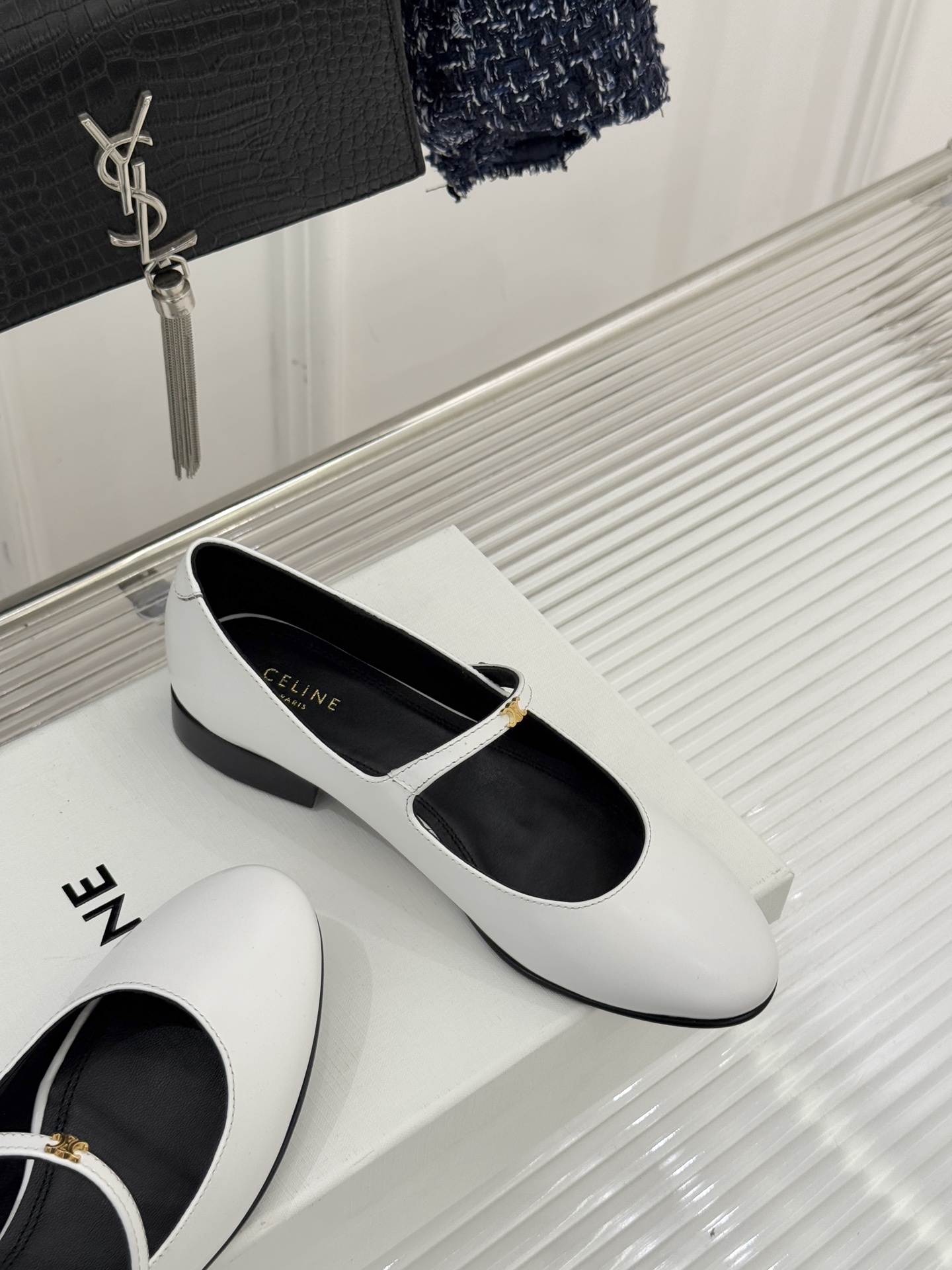 Celine/赛琳26WF新品凯旋门小logo一字带玛丽珍鞋Ce家2026春夏系列重塑法式经典这双玛丽珍