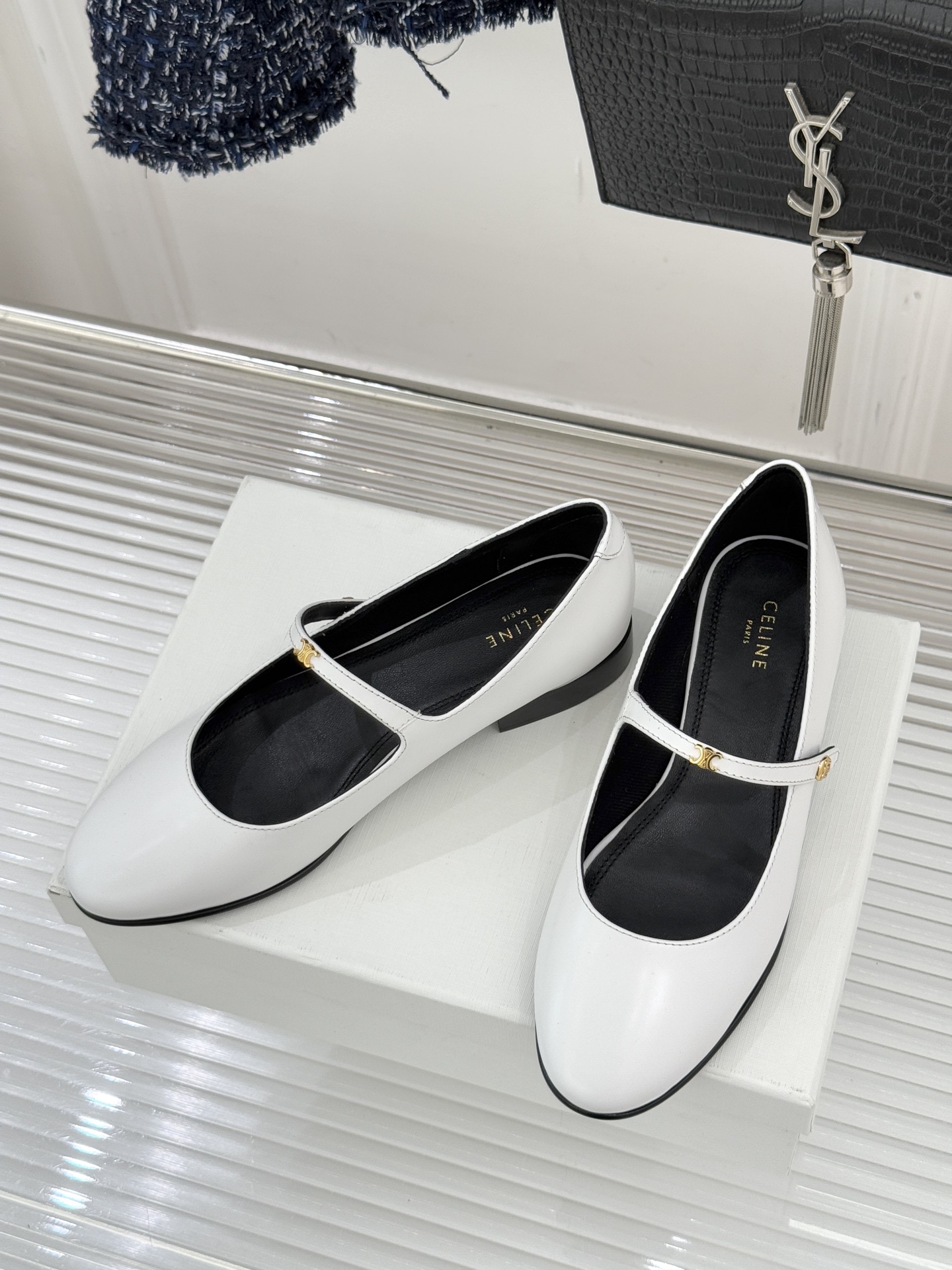 Celine/赛琳26WF新品凯旋门小logo一字带玛丽珍鞋Ce家2026春夏系列重塑法式经典这双玛丽珍